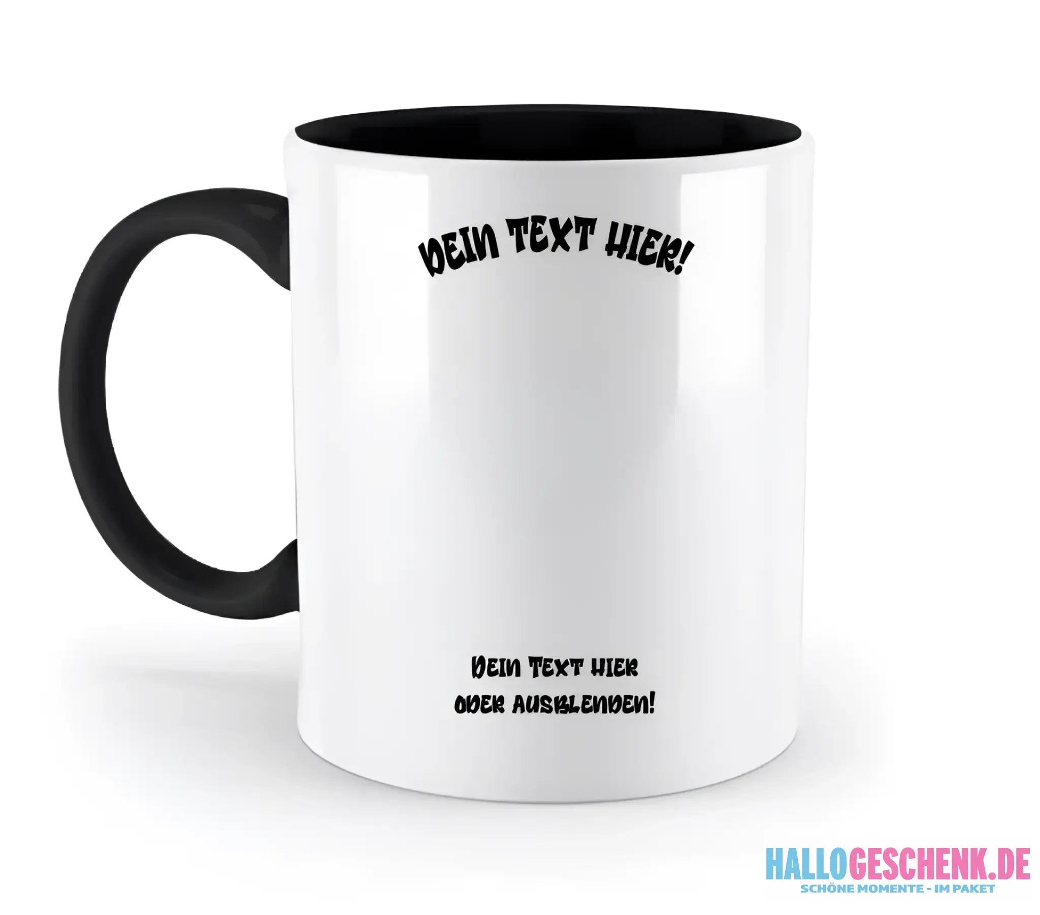Dein Foto in einem Farbklecks - zweifarbige Tasse spülmaschinengeeignet • personalisiert