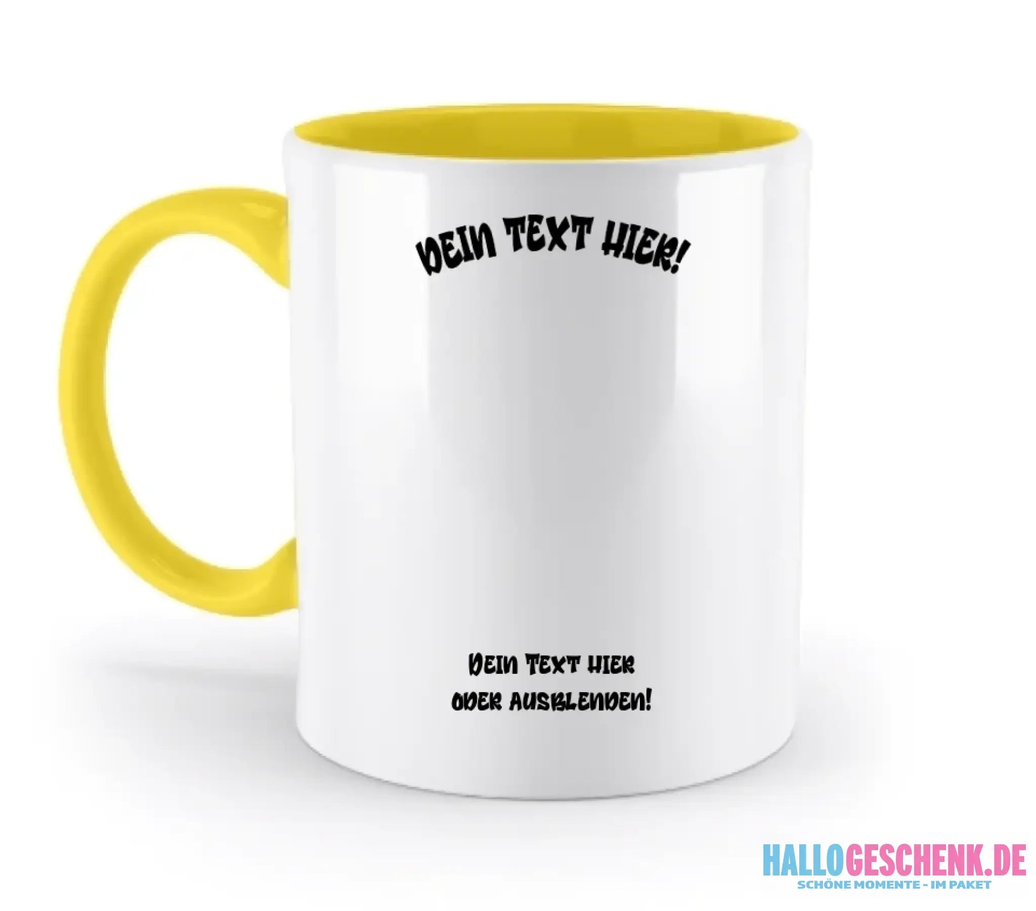 Dein Foto in einem Farbklecks - zweifarbige Tasse spülmaschinengeeignet • personalisiert