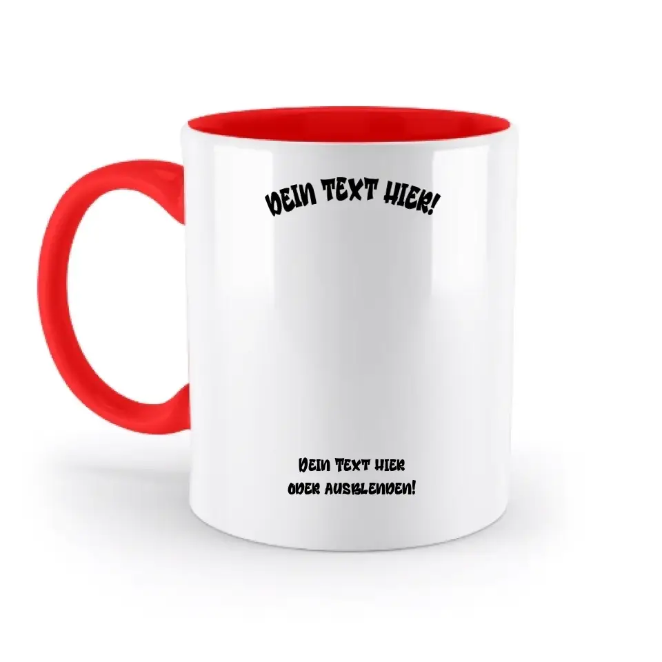 Dein Foto in einem Farbklecks - zweifarbige Tasse spülmaschinengeeignet • personalisiert