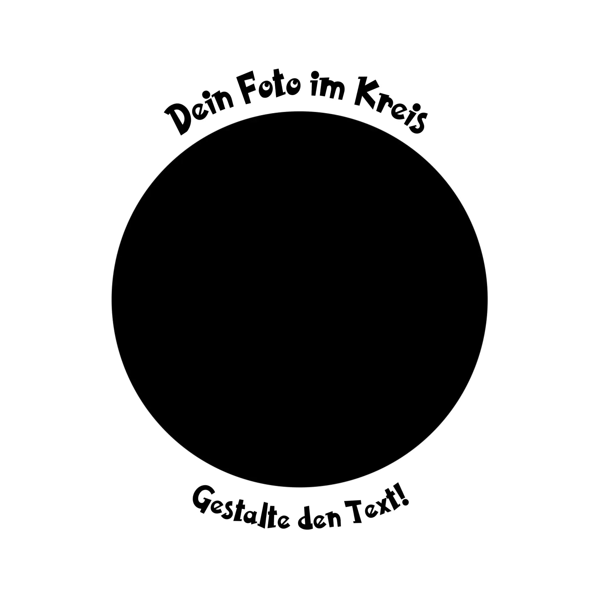 Dein Foto in Kreisform mit Wunschtext (personalisierbare Fotomotive) - Sticker 20x20 cm (ausgestanzt) / White / OneSize