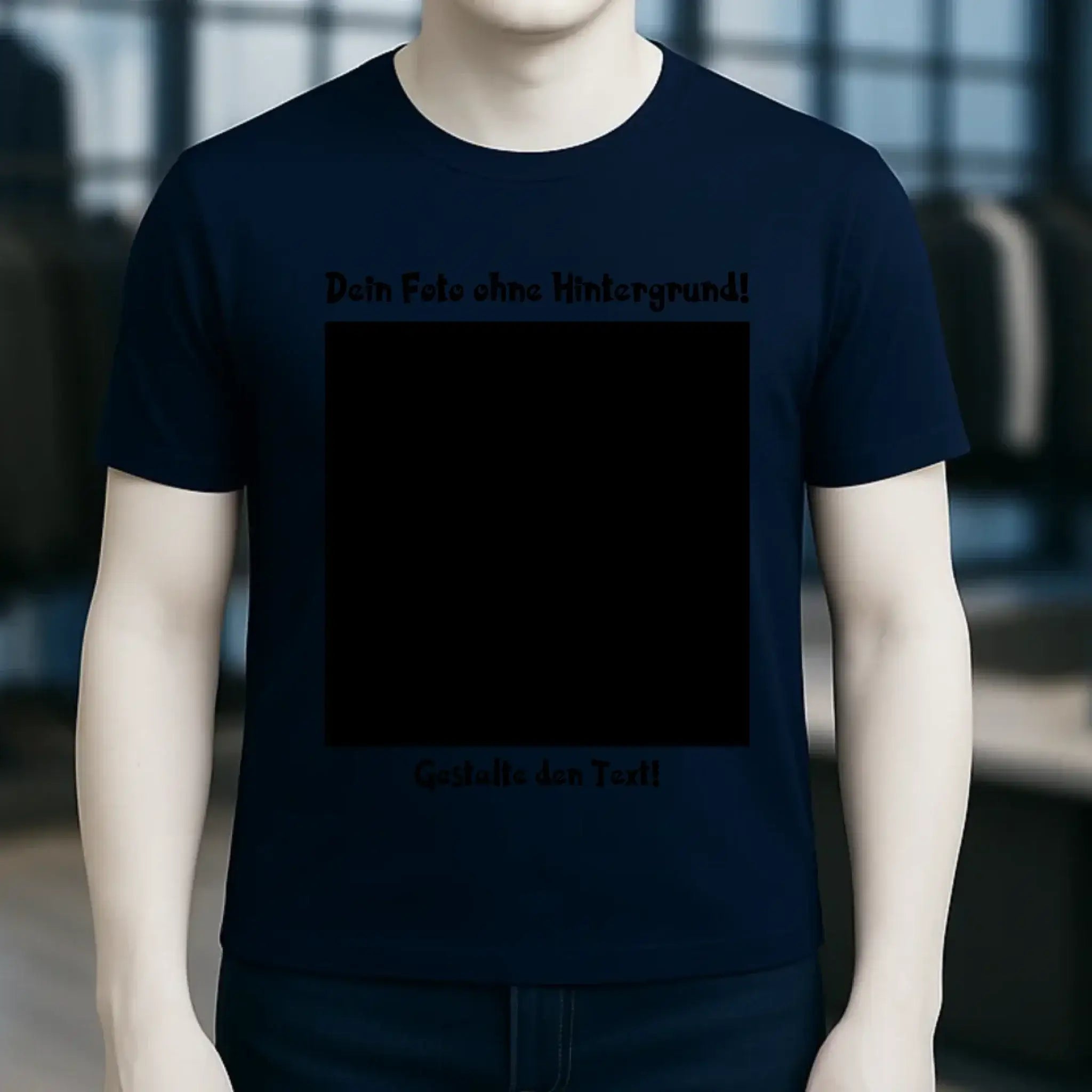 Dein FOTO mit Hintergrundentferner + Text + Hintergrund optional • Unisex Premium T-Shirt XS-5XL aus Bio-Baumwolle für Damen & Herren • Exklusivdesign • personalisiert • KI-MAGIC-CUT
