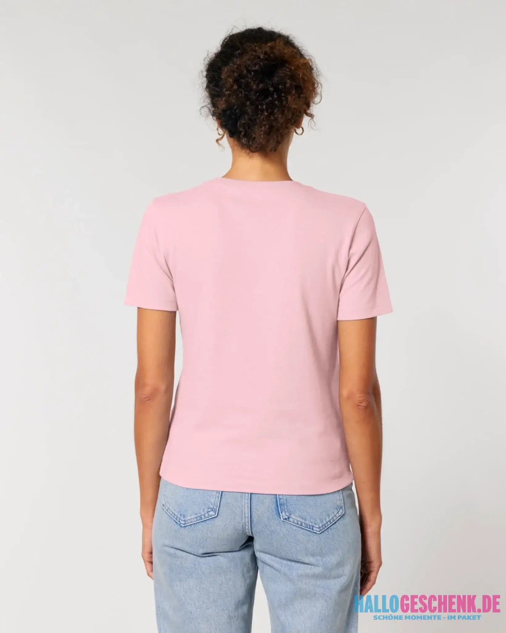 Dein FOTO mit Hintergrundentferner + Text + Hintergrund (optional) • Damen T-Shirt • Bio-Baumwolle • Premium-Qualität