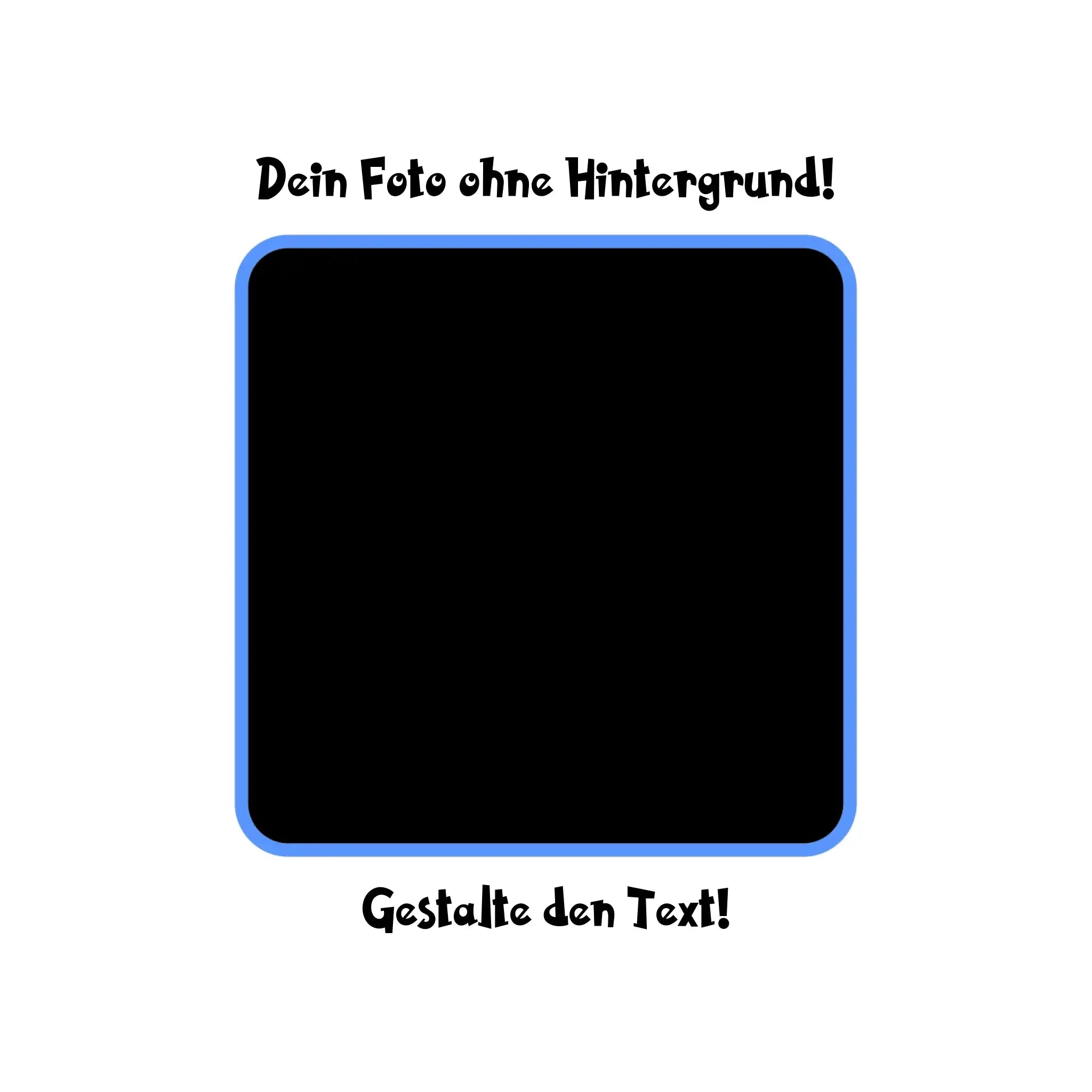 Dein FOTO mit Hintergrundentferner + Text + Hintergrund (optional) • STICKER 20x20 cm (Aufkleber) • MAGIC-KI-CUT TOOL