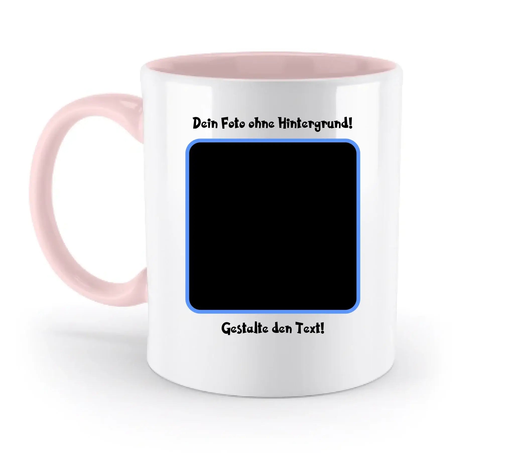 Dein FOTO mit Hintergrundentferner + Text + Hintergrund (optional)• zweifarbige Tasse (spülmaschinengeeignet)