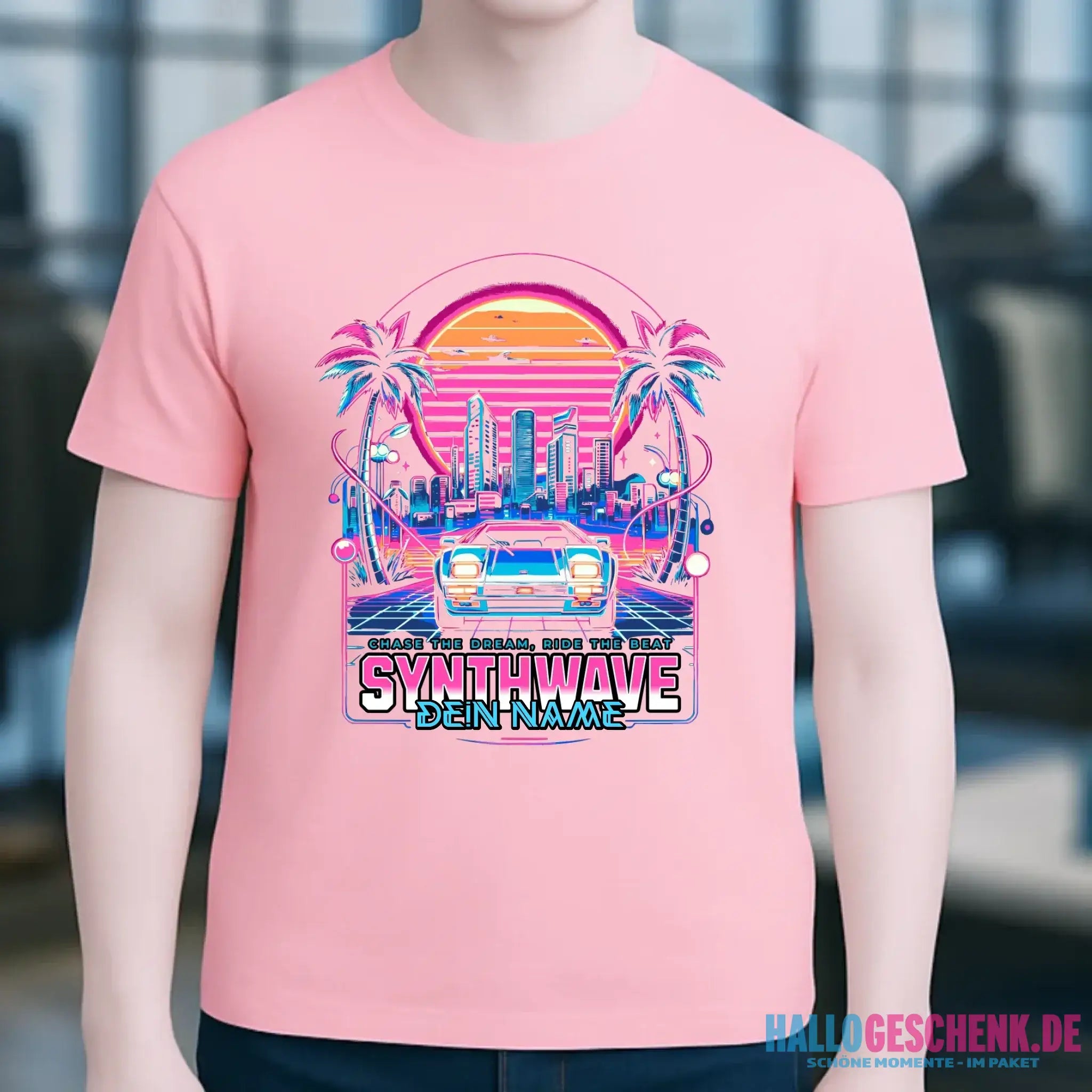 Dein Name • Synthwave • Retro • 80s • Cyberpunk • Unisex Premium T-Shirt XS-5XL aus Bio-Baumwolle für Damen & Herren • Exklusivdesign • personalisiert