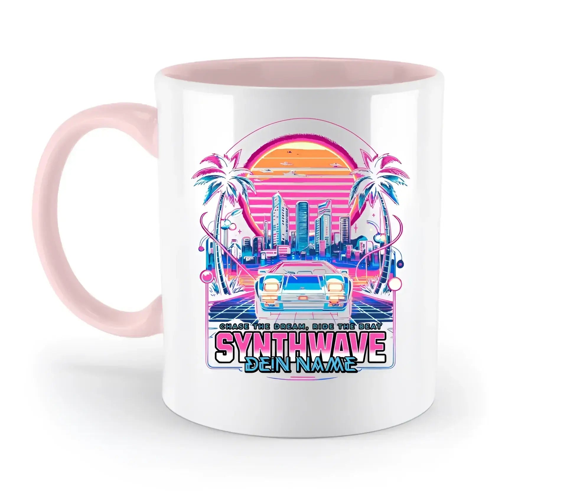 Dein Name • Synthwave • Retro • 80s • Cyberpunk • zweifarbige Tasse spülmaschinengeeignet • Exklusivdesign • personalisiert