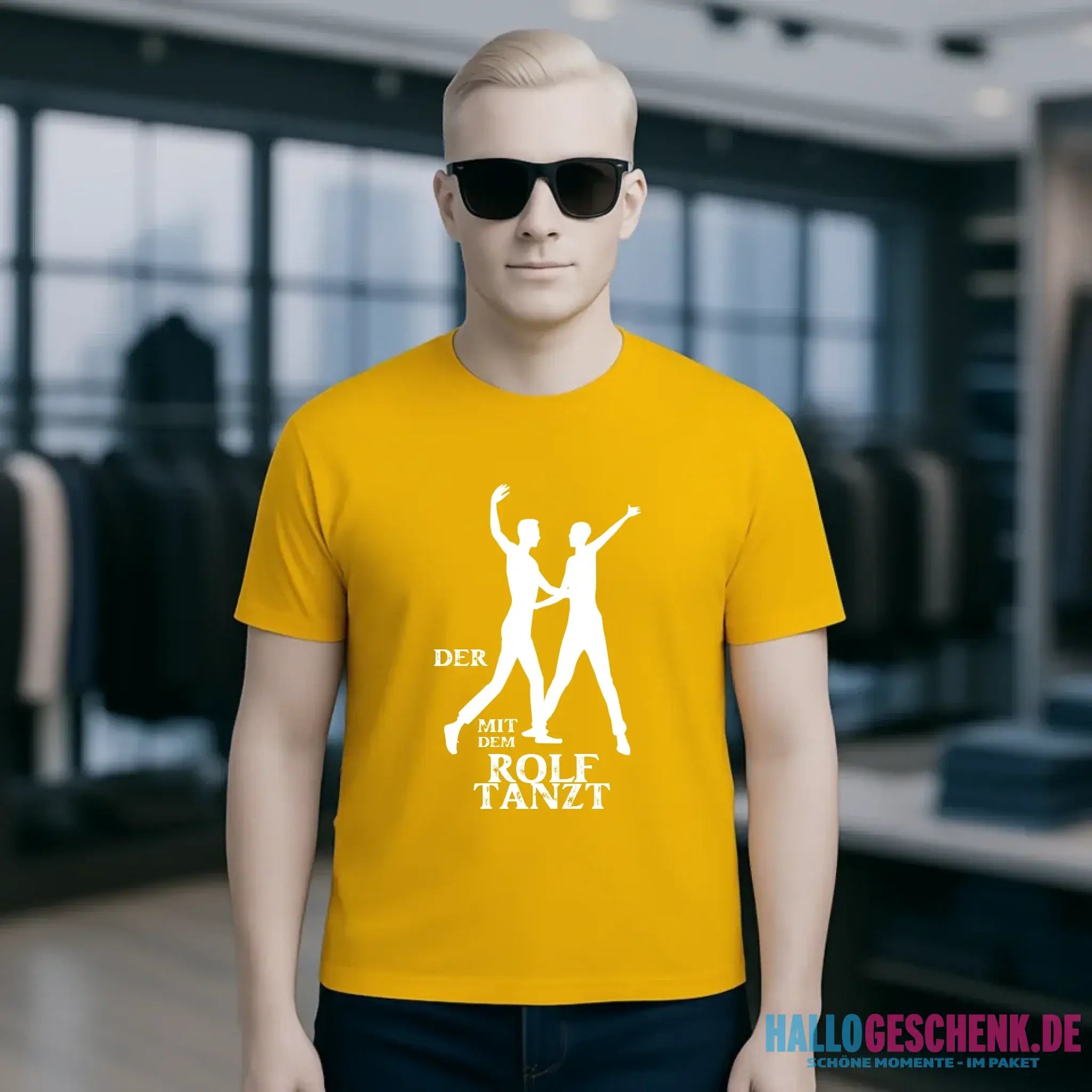 Der mit dem ?DEIN NAME? tanzt • Unisex Premium T-Shirt aus Bio-Baumwolle für Herren & Damen XS-5XL