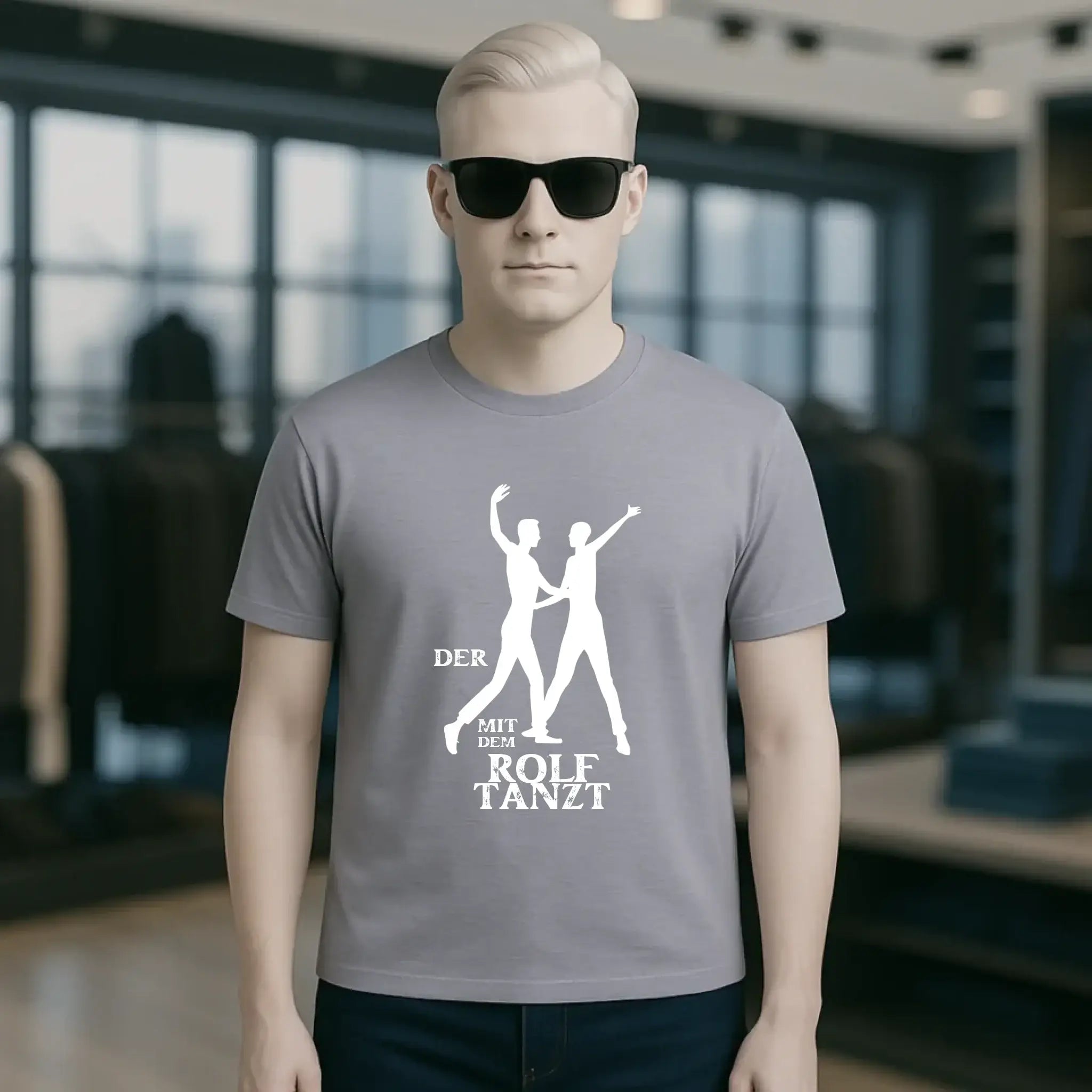 Der mit dem ?DEIN NAME? tanzt • Unisex Premium T-Shirt aus Bio-Baumwolle für Herren & Damen XS-5XL