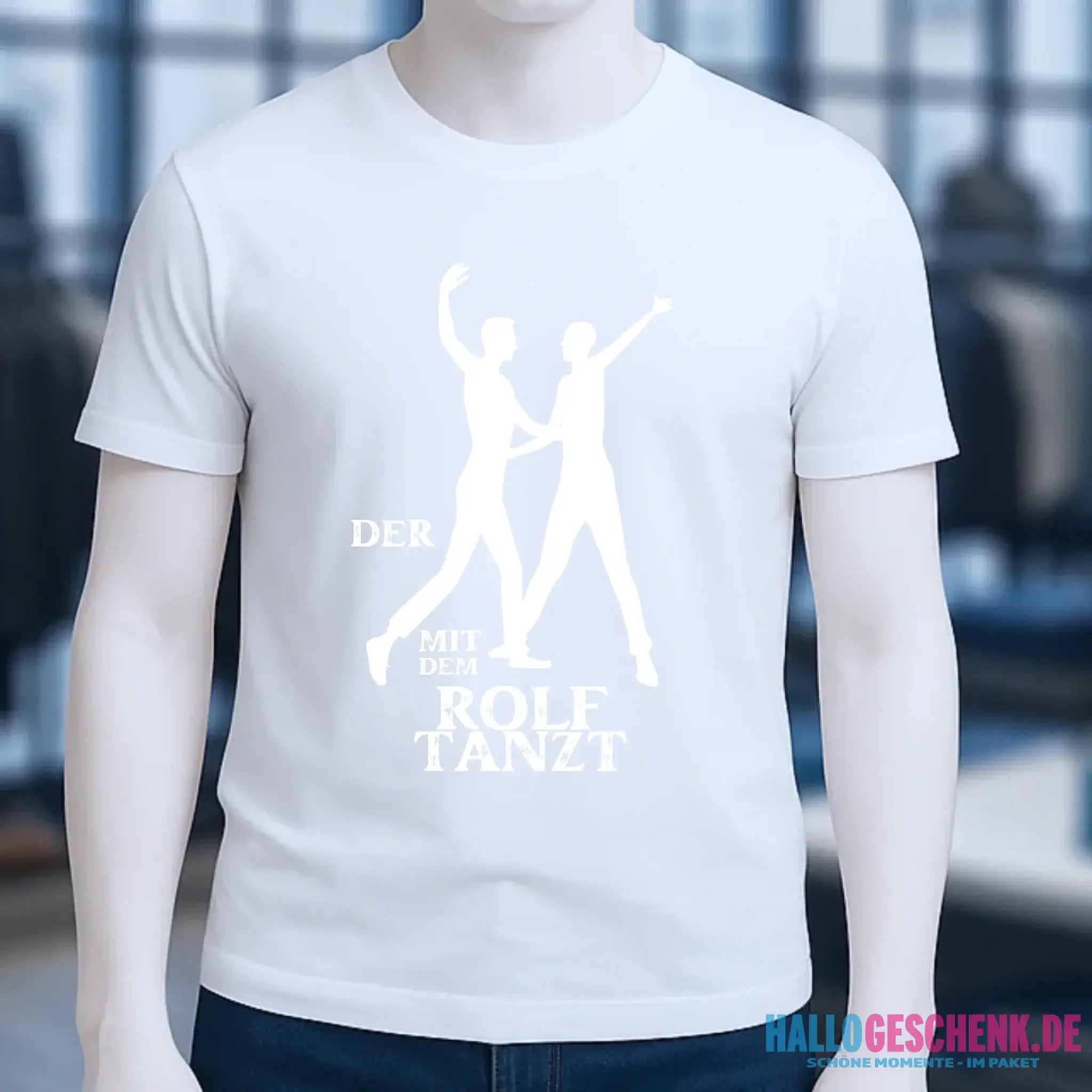 Der mit dem ?DEIN NAME? tanzt • Unisex Premium T-Shirt aus Bio-Baumwolle für Herren & Damen XS-5XL