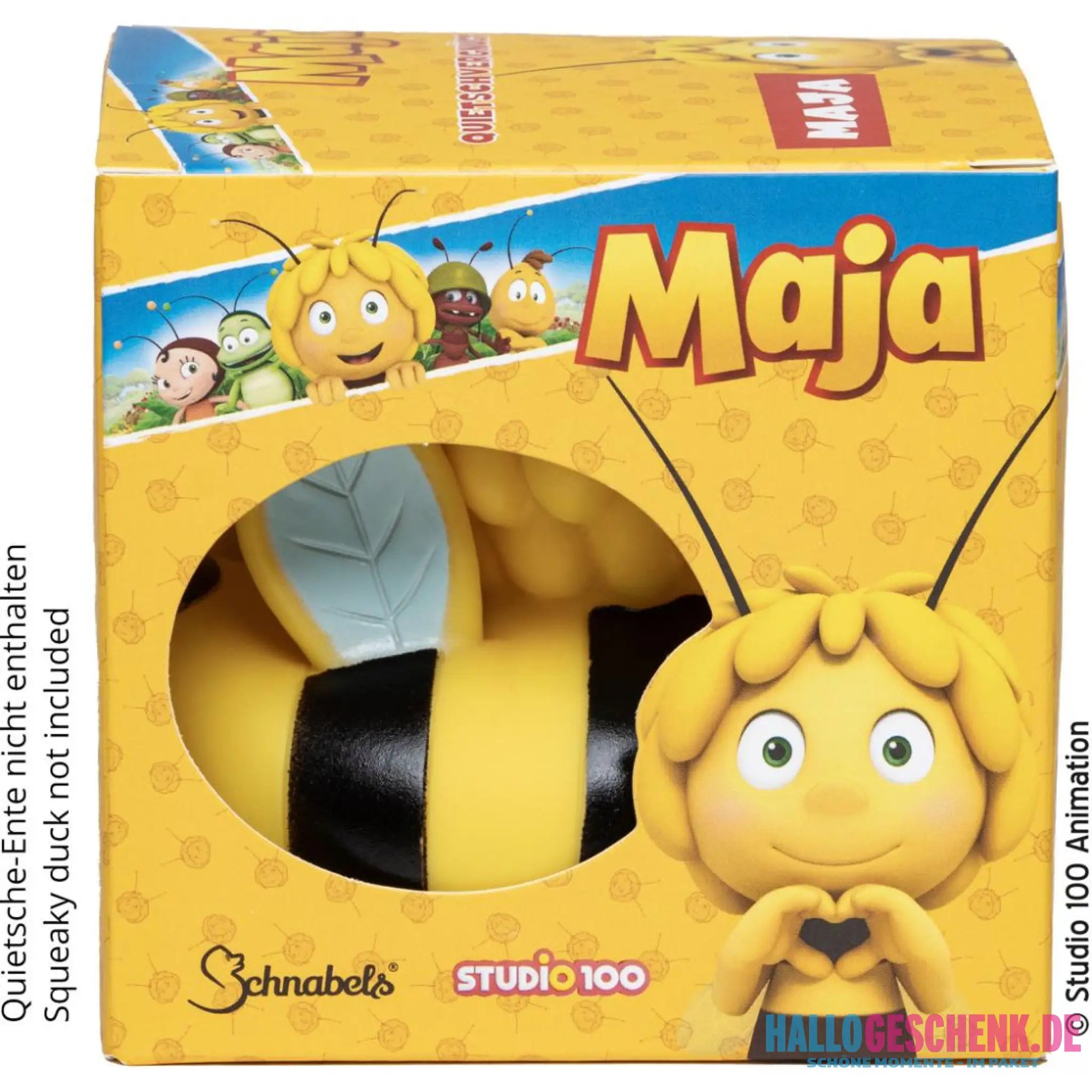 Die Biene Maja mit Geschenkverpakcung • offizielles Lizenzprodukt • Quietsche-Ente / Badeente - Badeenten