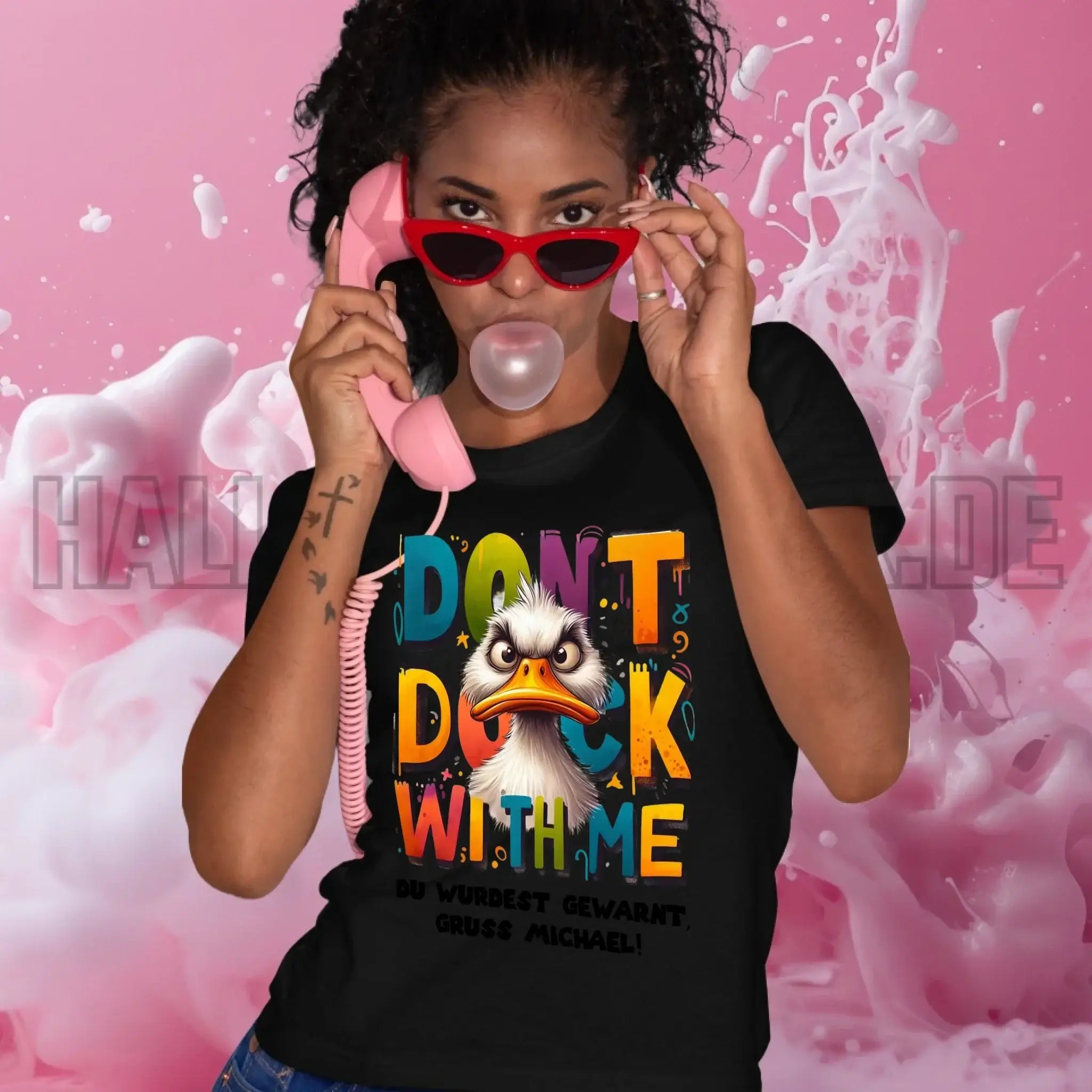 Don´t Duck with me • Ente • Ladies Premium T-Shirt XS-2XL aus Bio-Baumwolle für Damen • Exklusivdesign • personalisiert