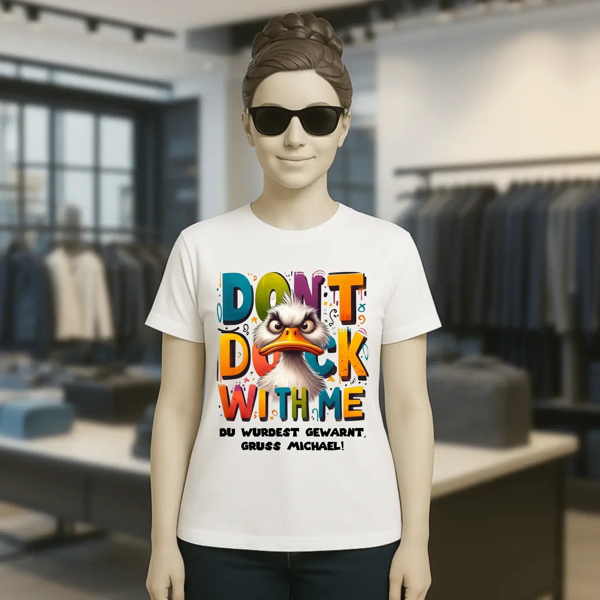 Don´t Duck with me • Ente • Ladies Premium T-Shirt XS-2XL aus Bio-Baumwolle für Damen • Exklusivdesign • personalisiert