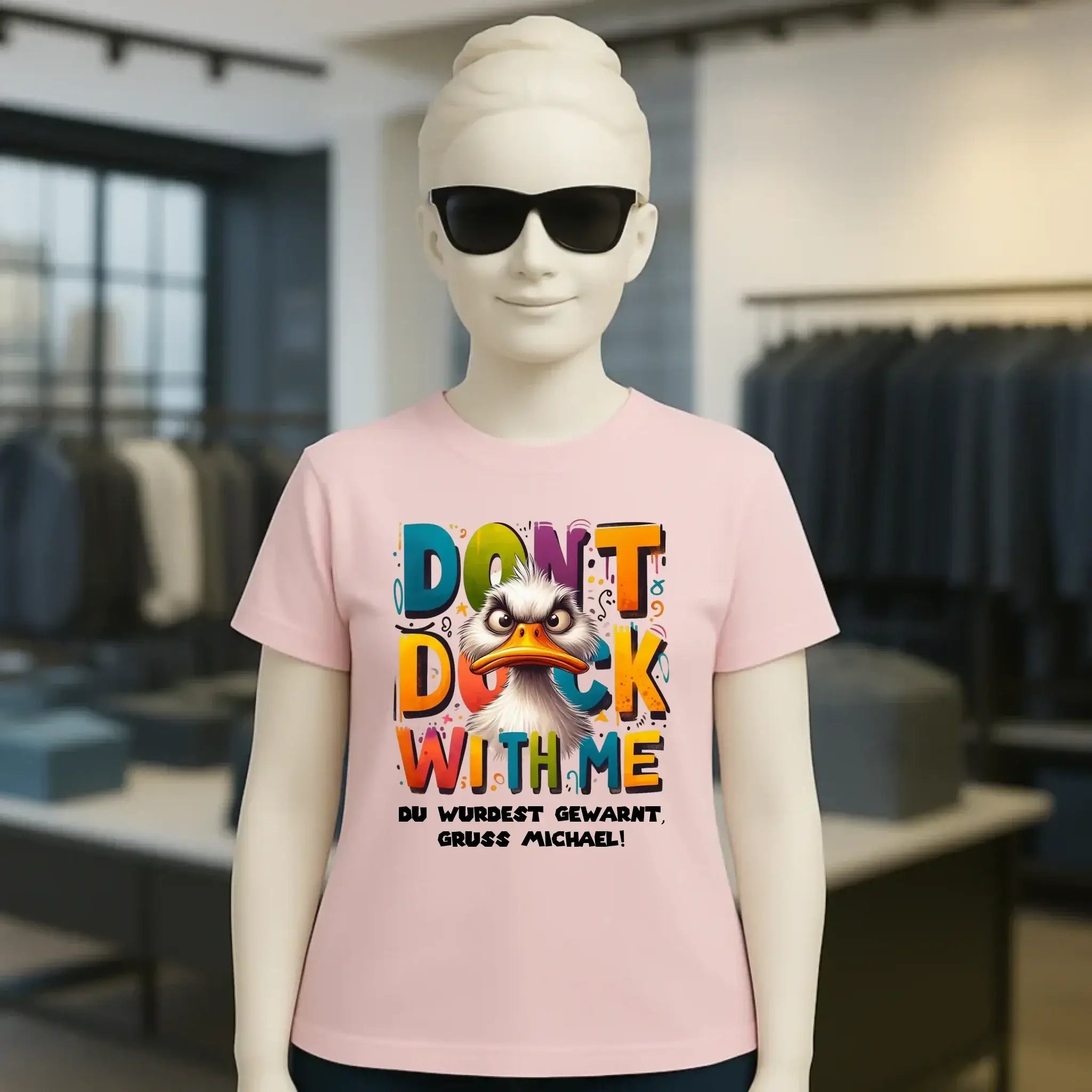 Don´t Duck with me • Ente • Ladies Premium T-Shirt XS-2XL aus Bio-Baumwolle für Damen • Exklusivdesign • personalisiert