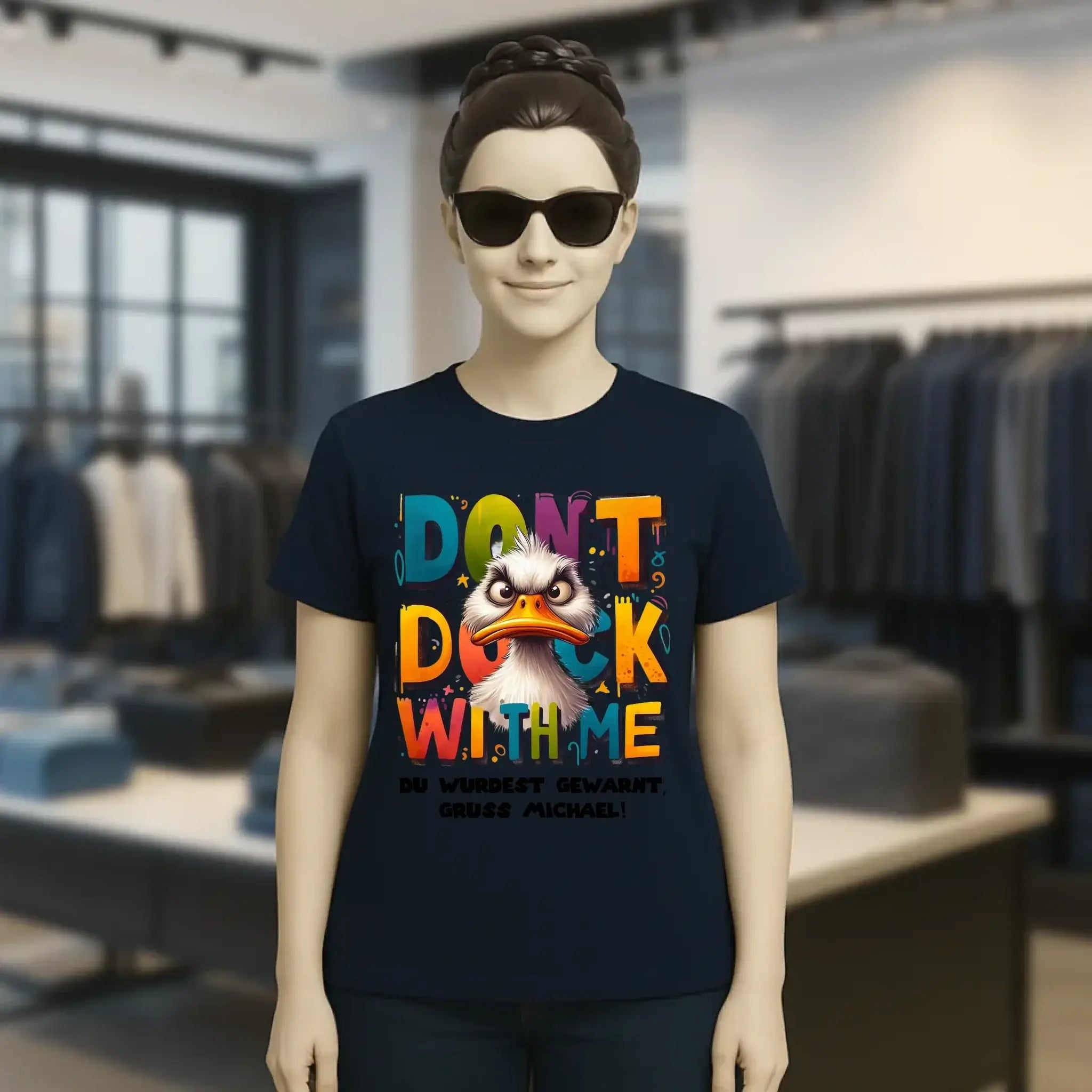 Don´t Duck with me • Ente • Ladies Premium T-Shirt XS-2XL aus Bio-Baumwolle für Damen • Exklusivdesign • personalisiert