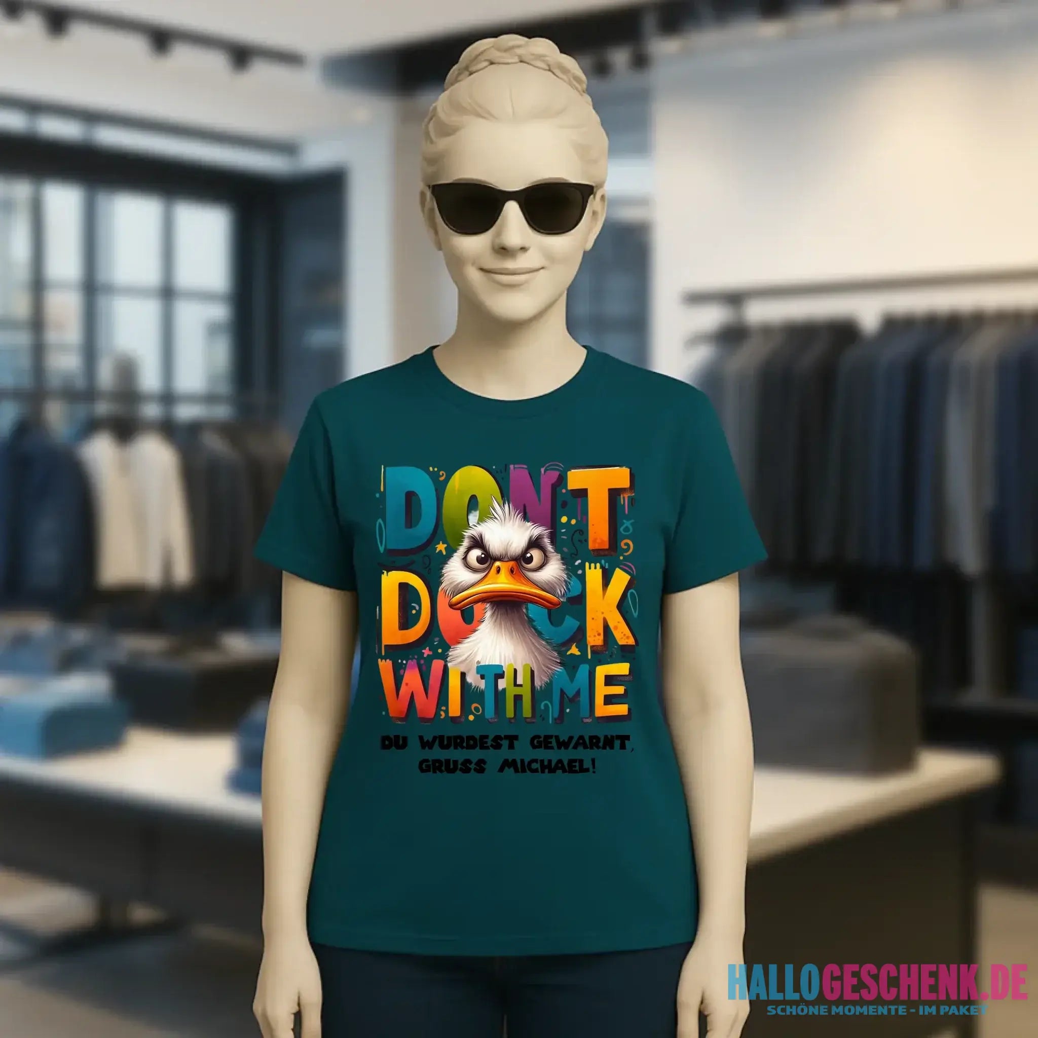 Don´t Duck with me • Ente • Ladies Premium T-Shirt XS-2XL aus Bio-Baumwolle für Damen • Exklusivdesign • personalisiert