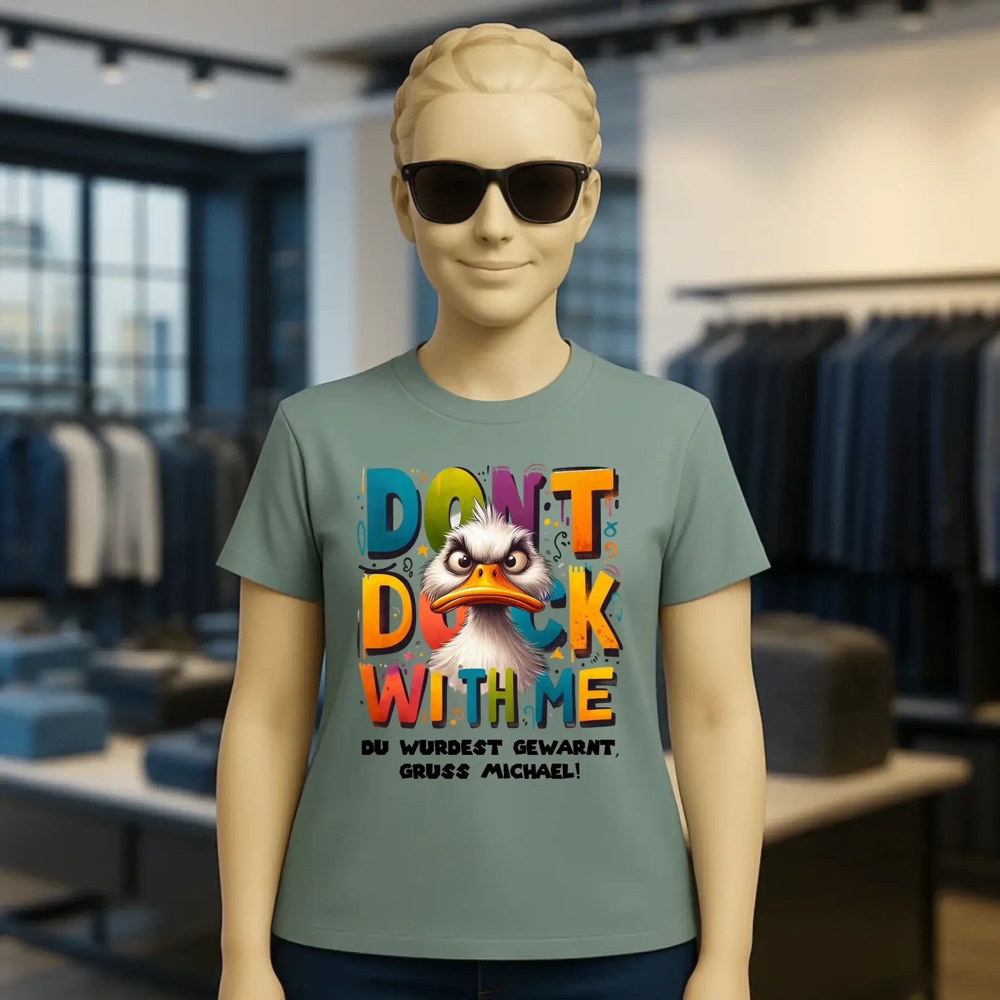 Don´t Duck with me • Ente • Ladies Premium T-Shirt XS-2XL aus Bio-Baumwolle für Damen • Exklusivdesign • personalisiert
