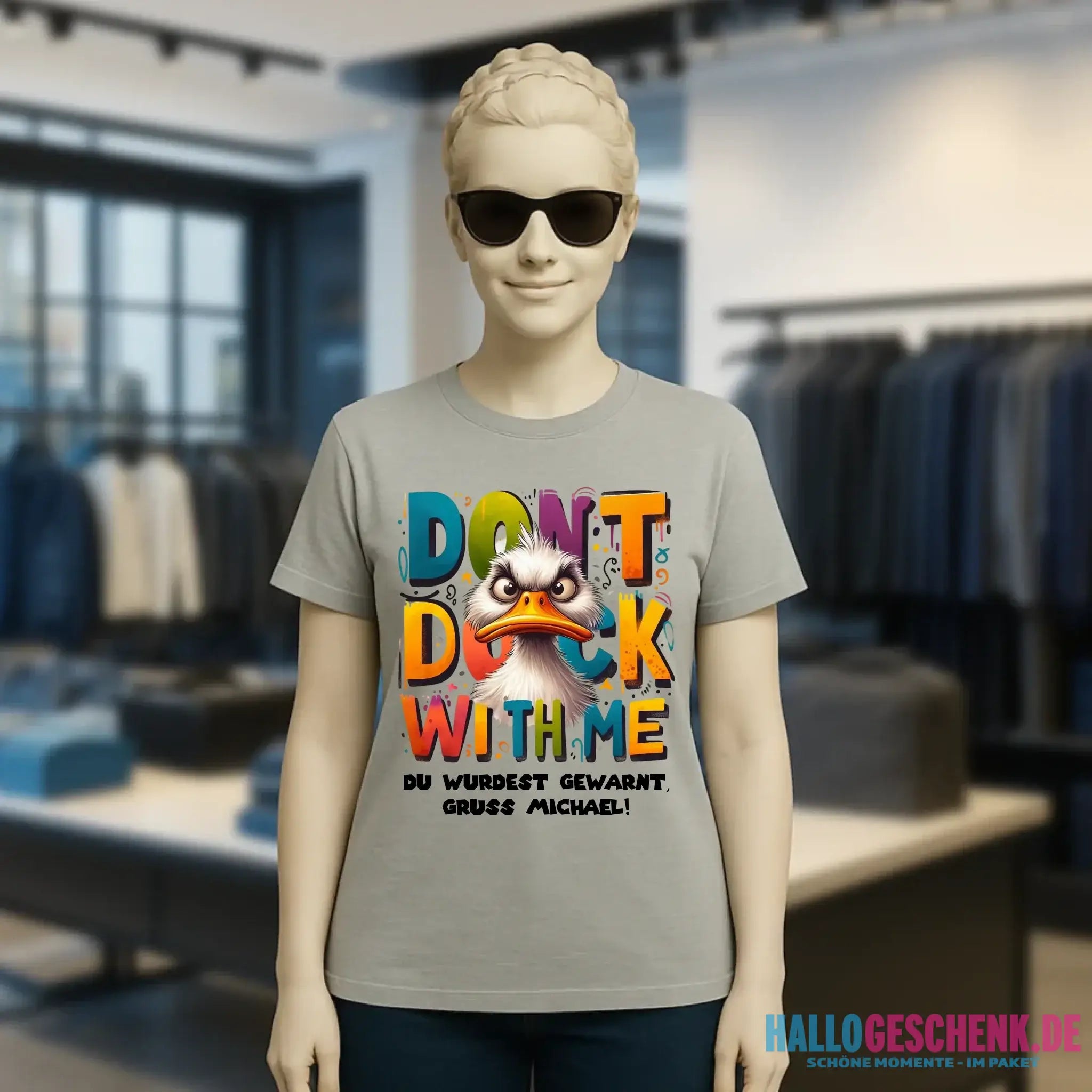 Don´t Duck with me • Ente • Ladies Premium T-Shirt XS-2XL aus Bio-Baumwolle für Damen • Exklusivdesign • personalisiert
