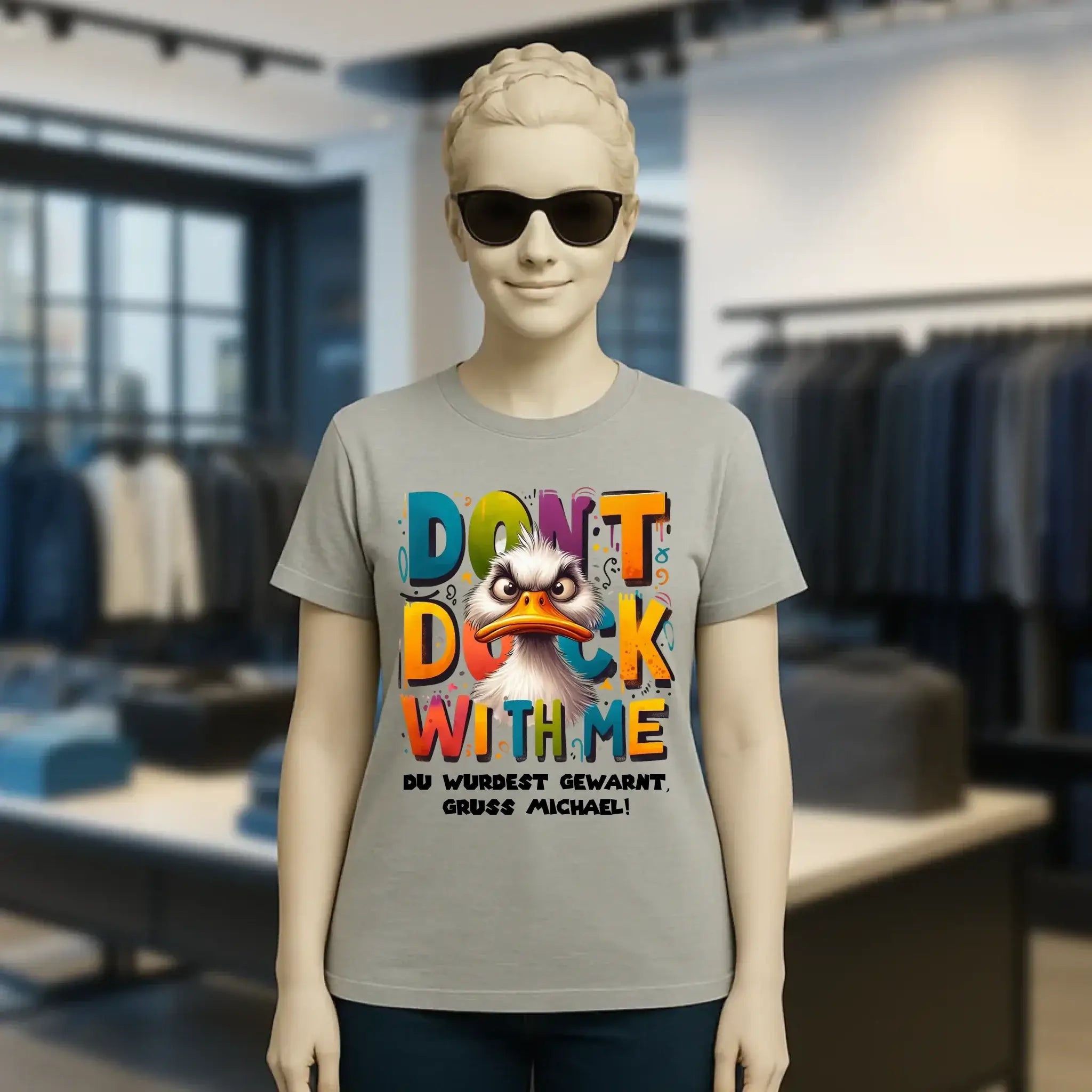 Don´t Duck with me • Ente • Ladies Premium T-Shirt XS-2XL aus Bio-Baumwolle für Damen • Exklusivdesign • personalisiert