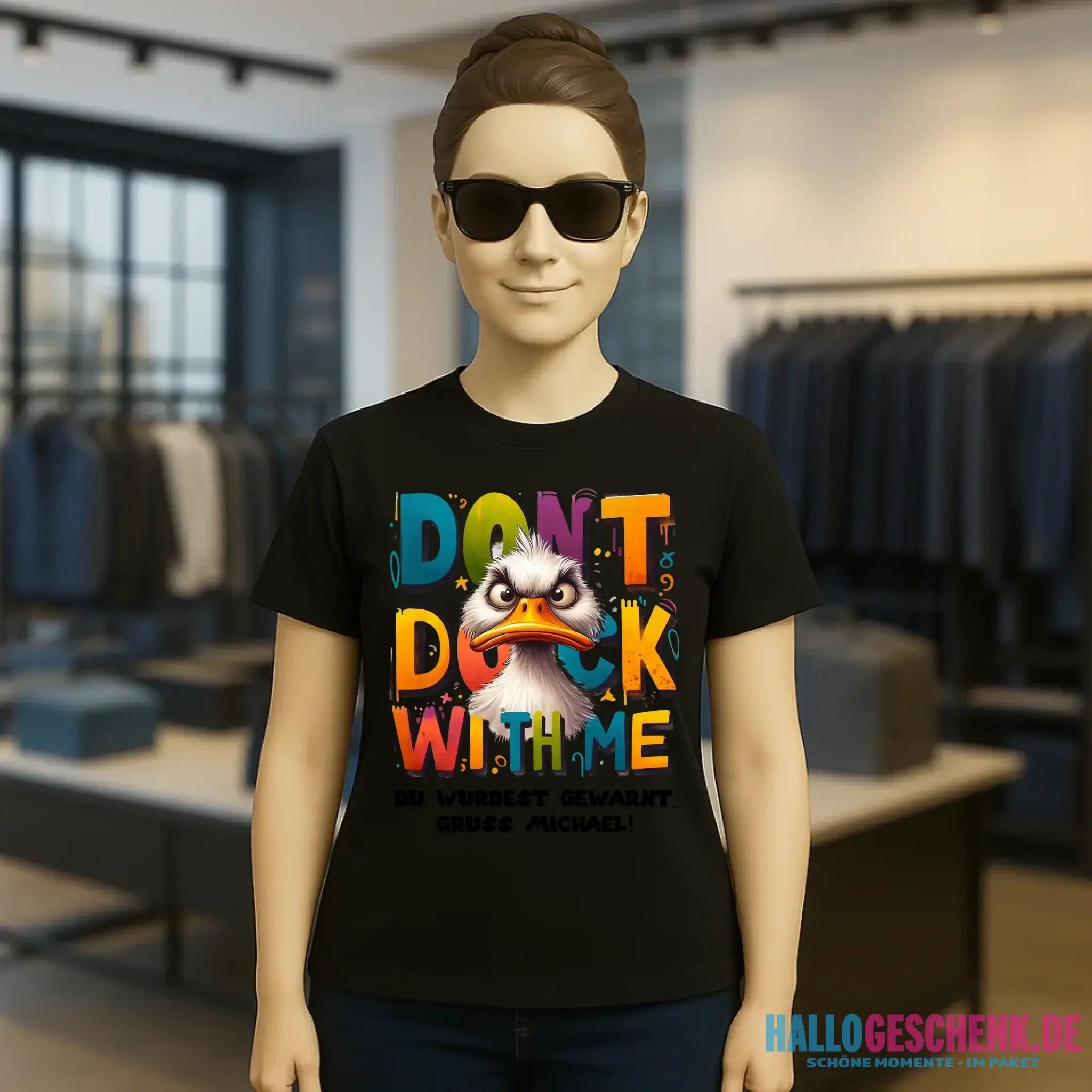 Don´t Duck with me • Ente • Ladies Premium T-Shirt XS-2XL aus Bio-Baumwolle für Damen • Exklusivdesign • personalisiert