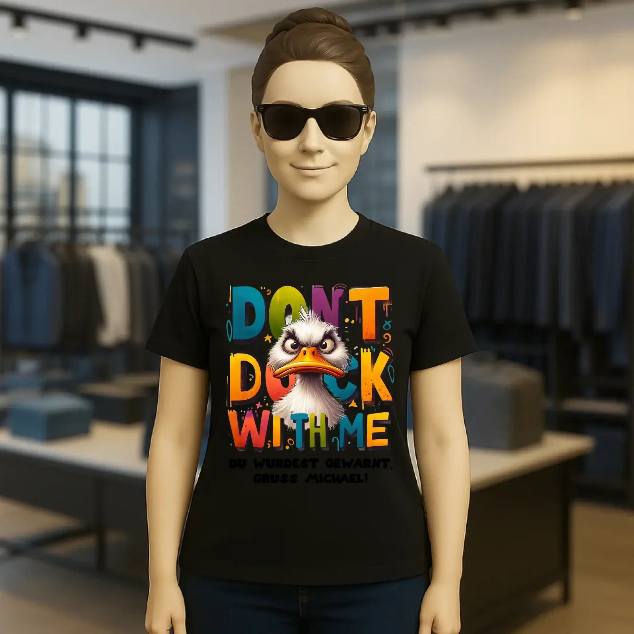 Don´t Duck with me • Ente • Ladies Premium T-Shirt XS-2XL aus Bio-Baumwolle für Damen • Exklusivdesign • personalisiert