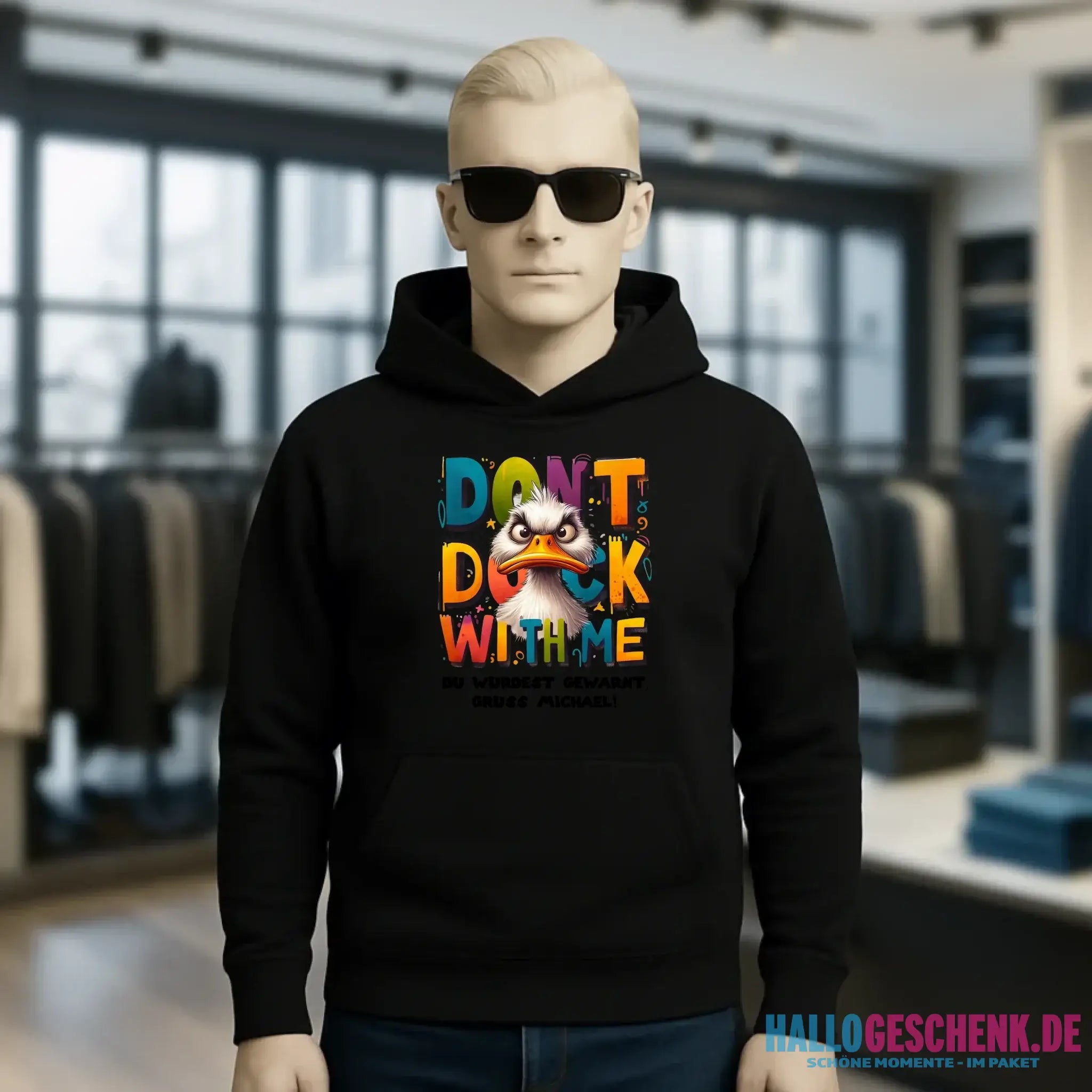 Don´t Duck with me • Ente • Unisex Premium Hoodie XS-5XL aus Bio-Baumwolle für Damen & Herren • Exklusivdesign • personalisiert