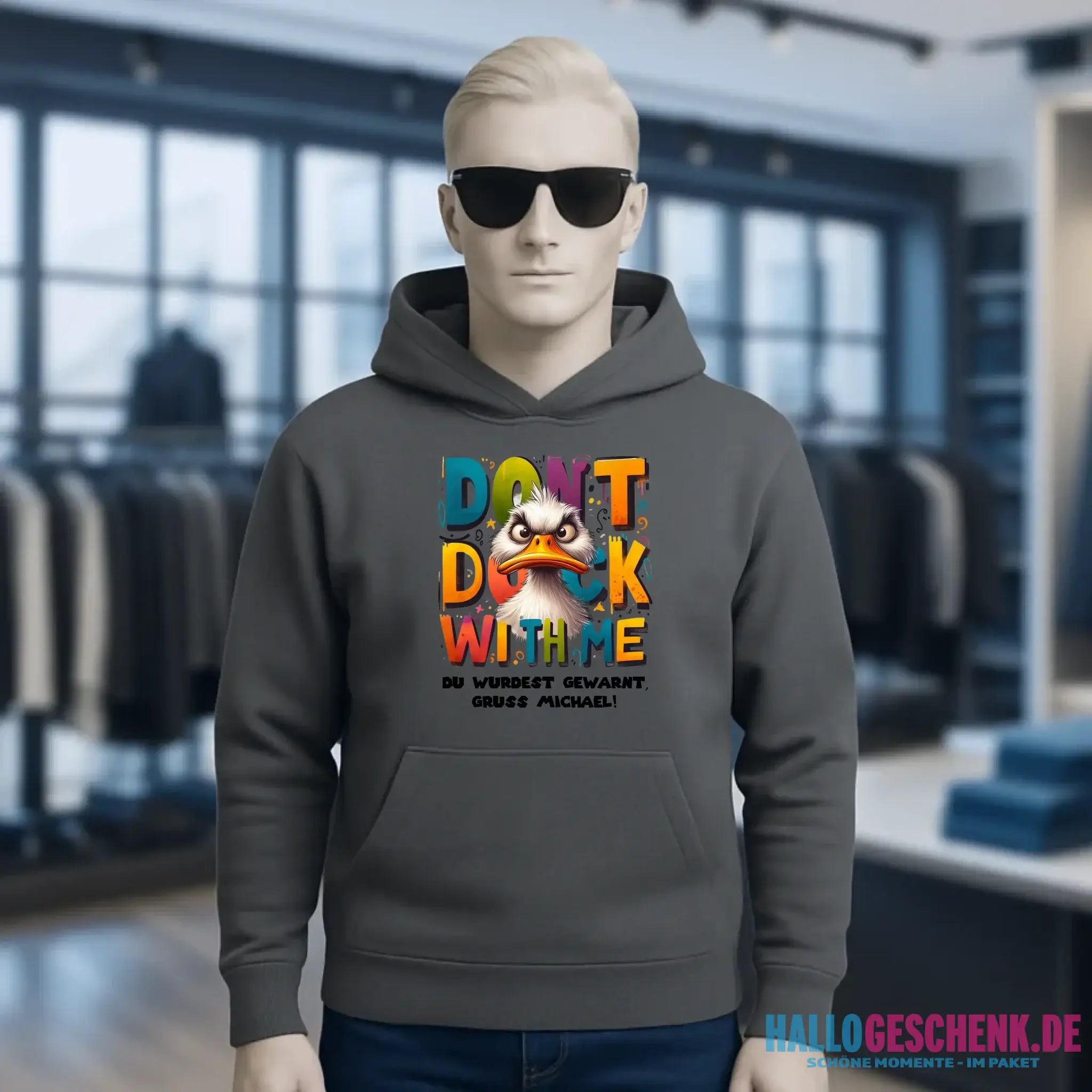 Don´t Duck with me • Ente • Unisex Premium Hoodie XS-5XL aus Bio-Baumwolle für Damen & Herren • Exklusivdesign • personalisiert