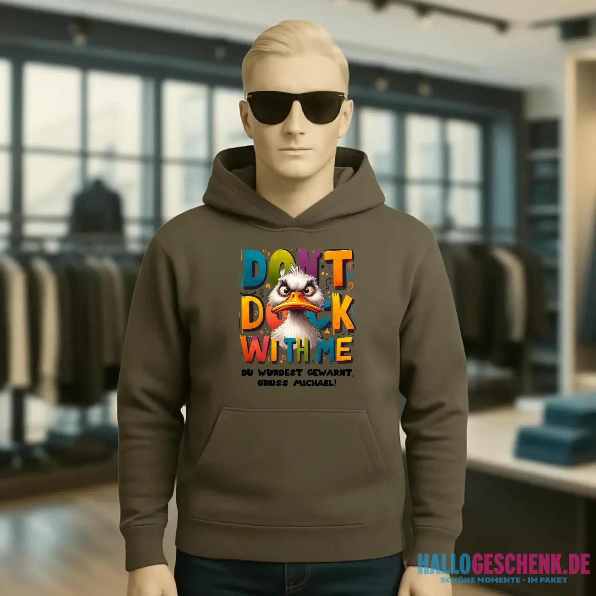 Don´t Duck with me • Ente • Unisex Premium Hoodie XS-5XL aus Bio-Baumwolle für Damen & Herren • Exklusivdesign • personalisiert
