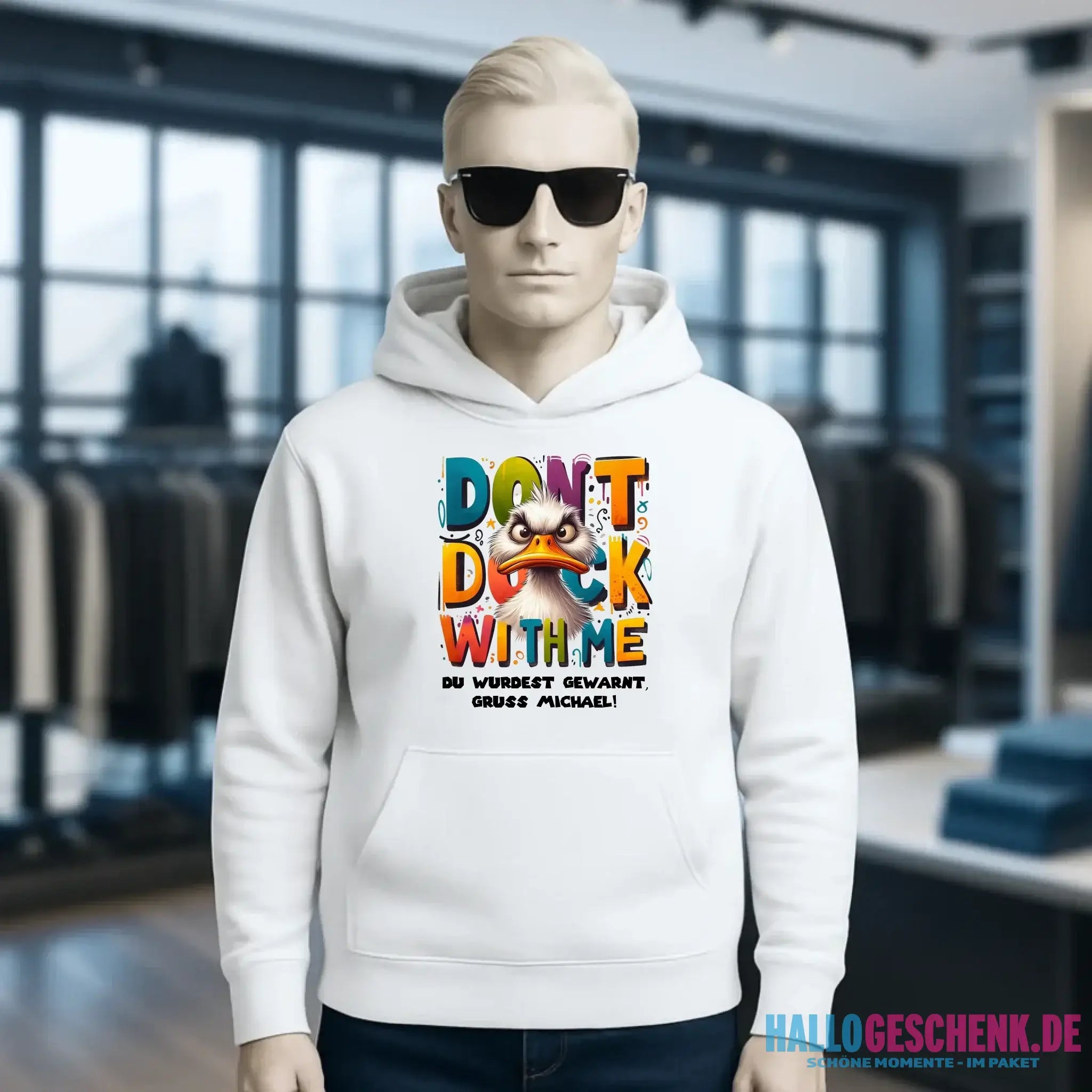 Don´t Duck with me • Ente • Unisex Premium Hoodie XS-5XL aus Bio-Baumwolle für Damen & Herren • Exklusivdesign • personalisiert