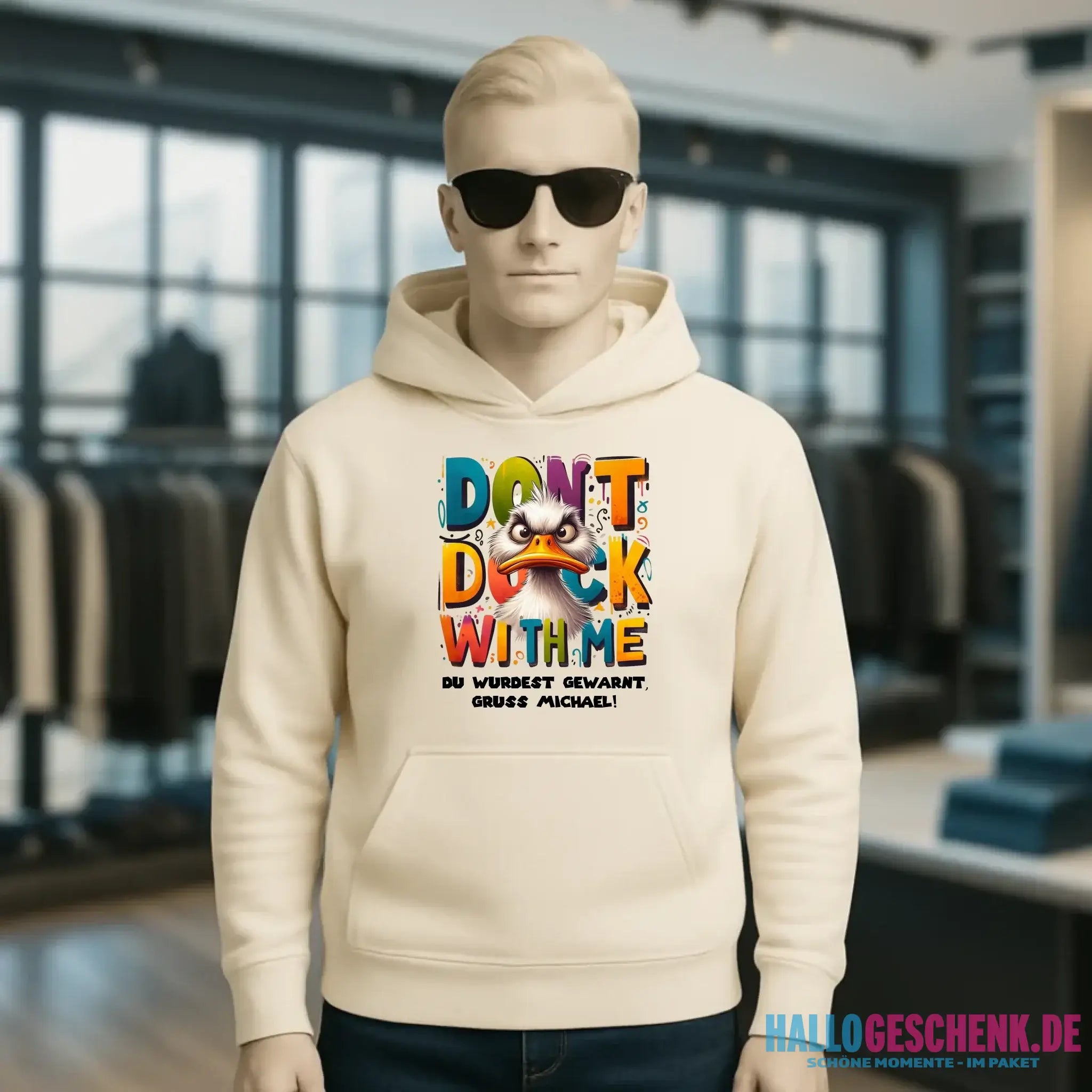 Don´t Duck with me • Ente • Unisex Premium Hoodie XS-5XL aus Bio-Baumwolle für Damen & Herren • Exklusivdesign • personalisiert