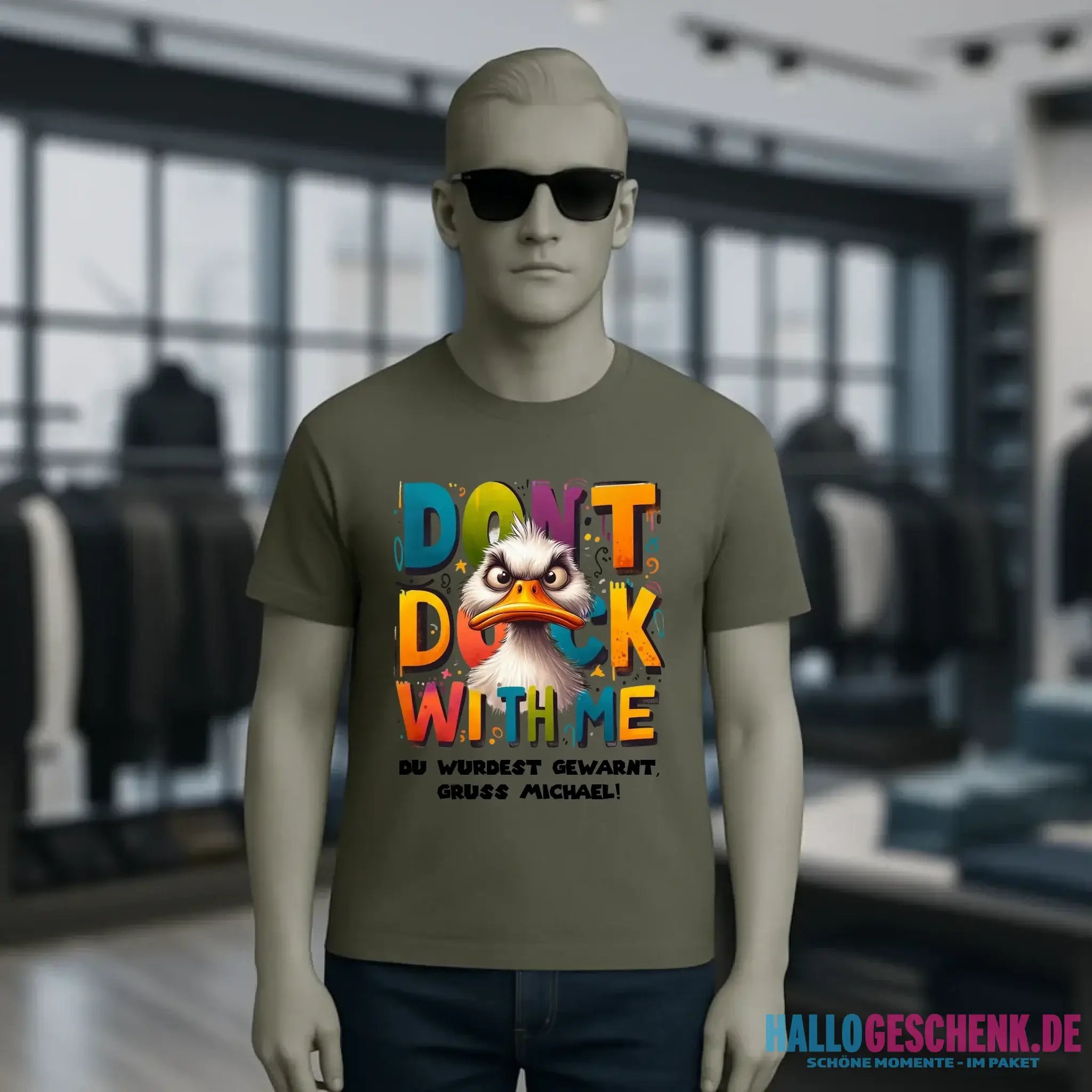 Don´t Duck with me • Ente • Unisex Premium T-Shirt XS-5XL aus Bio-Baumwolle für Damen & Herren • Exklusivdesign • personalisiert