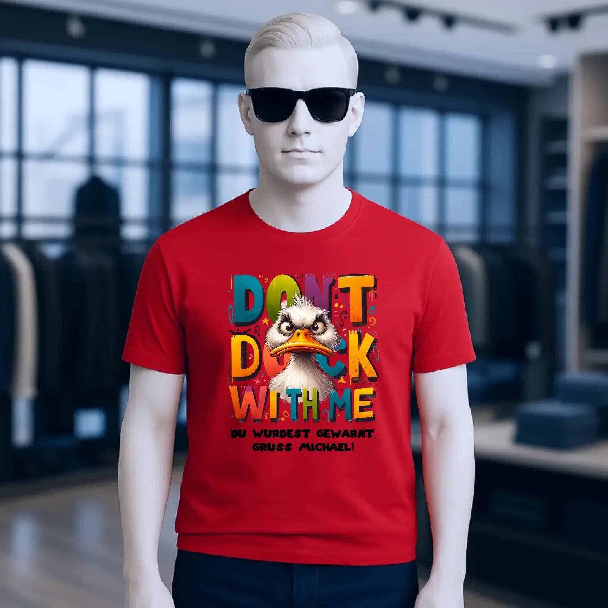 Don´t Duck with me • Ente • Unisex Premium T-Shirt XS-5XL aus Bio-Baumwolle für Damen & Herren • Exklusivdesign • personalisiert