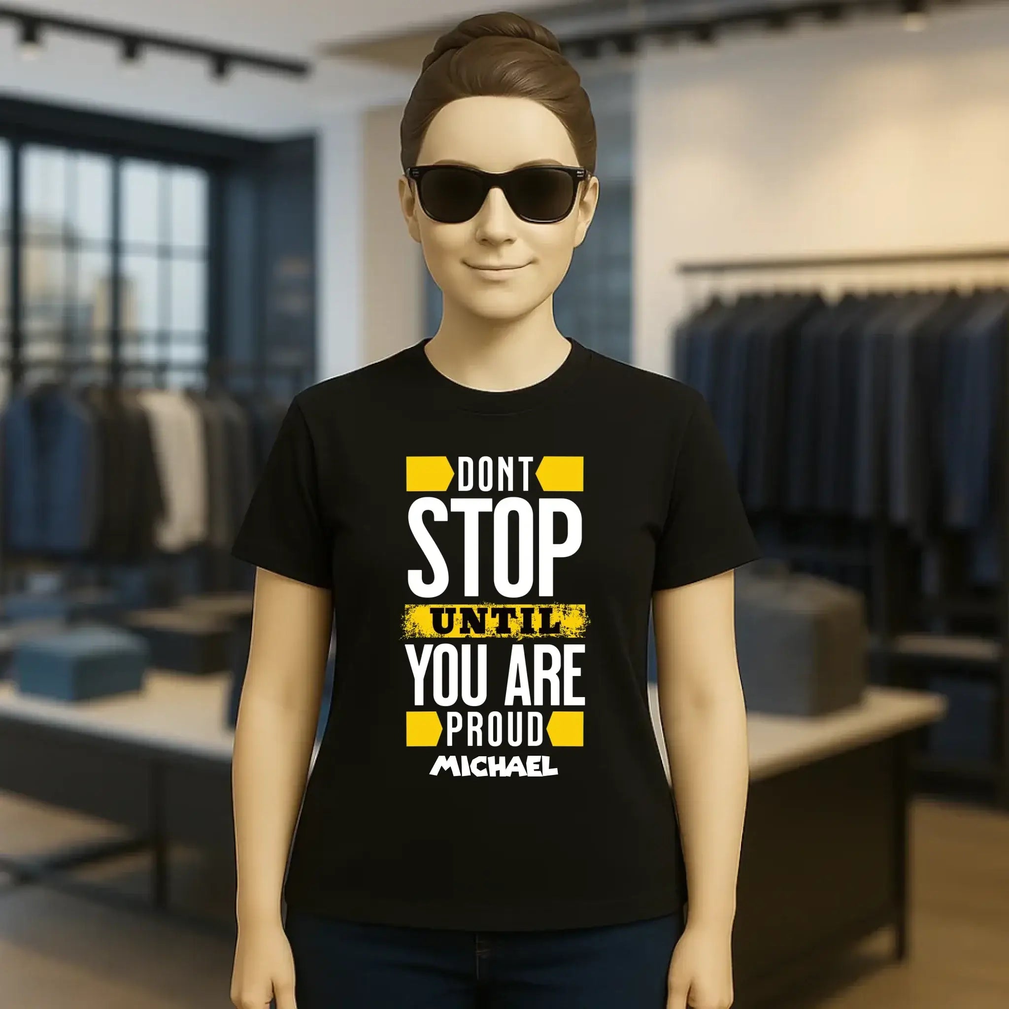 Don´t stop until you proud + Text • Ladies Premium T-Shirt XS-2XL aus Bio-Baumwolle für Damen • Exklusivdesign • personalisiert