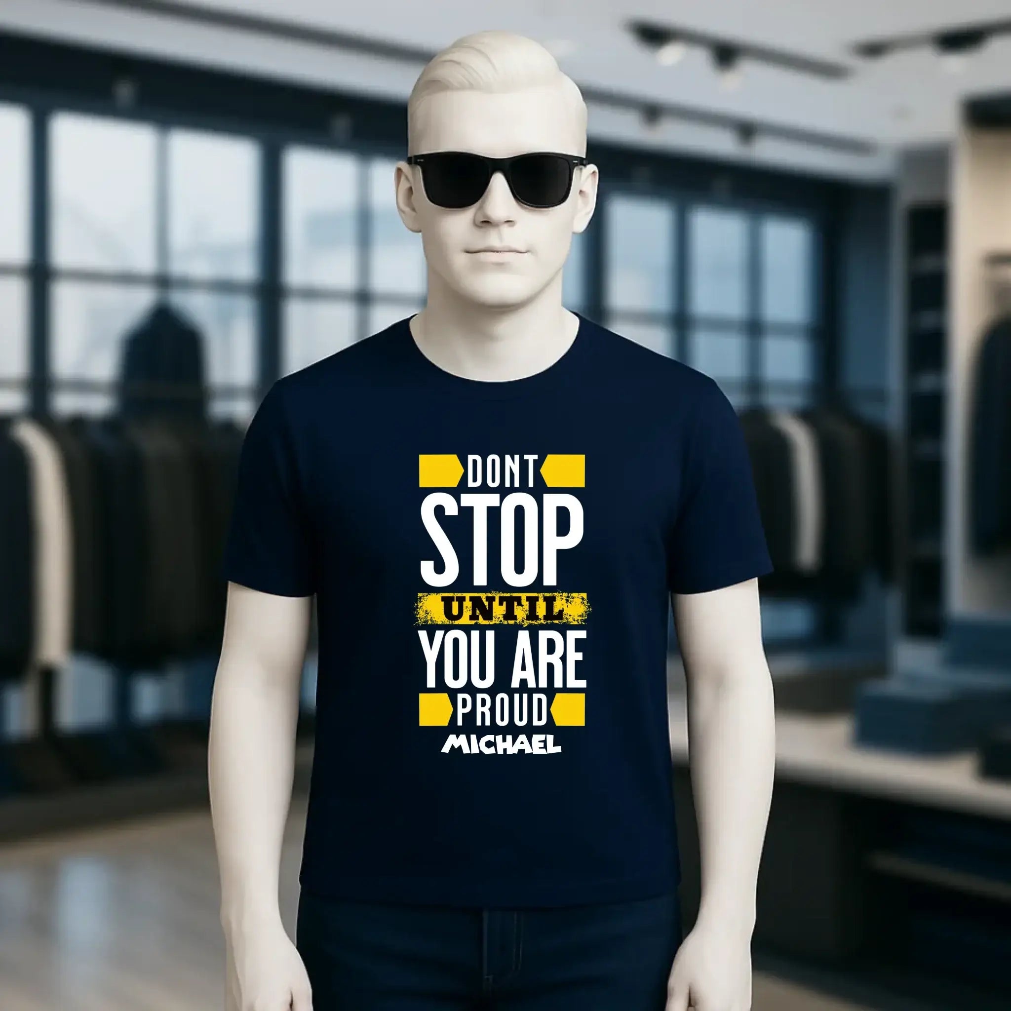 Don´t stop until you proud + Text • Unisex Premium T-Shirt XS-5XL aus Bio-Baumwolle für Damen & Herren • Exklusivdesign • personalisiert