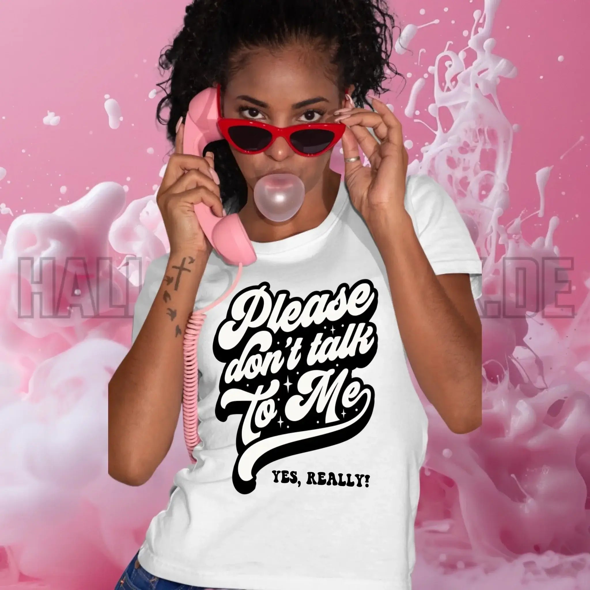 Don´t talk to me • Ladies Premium T-Shirt XS-2XL aus Bio-Baumwolle für Damen • Exklusivdesign • personalisiert