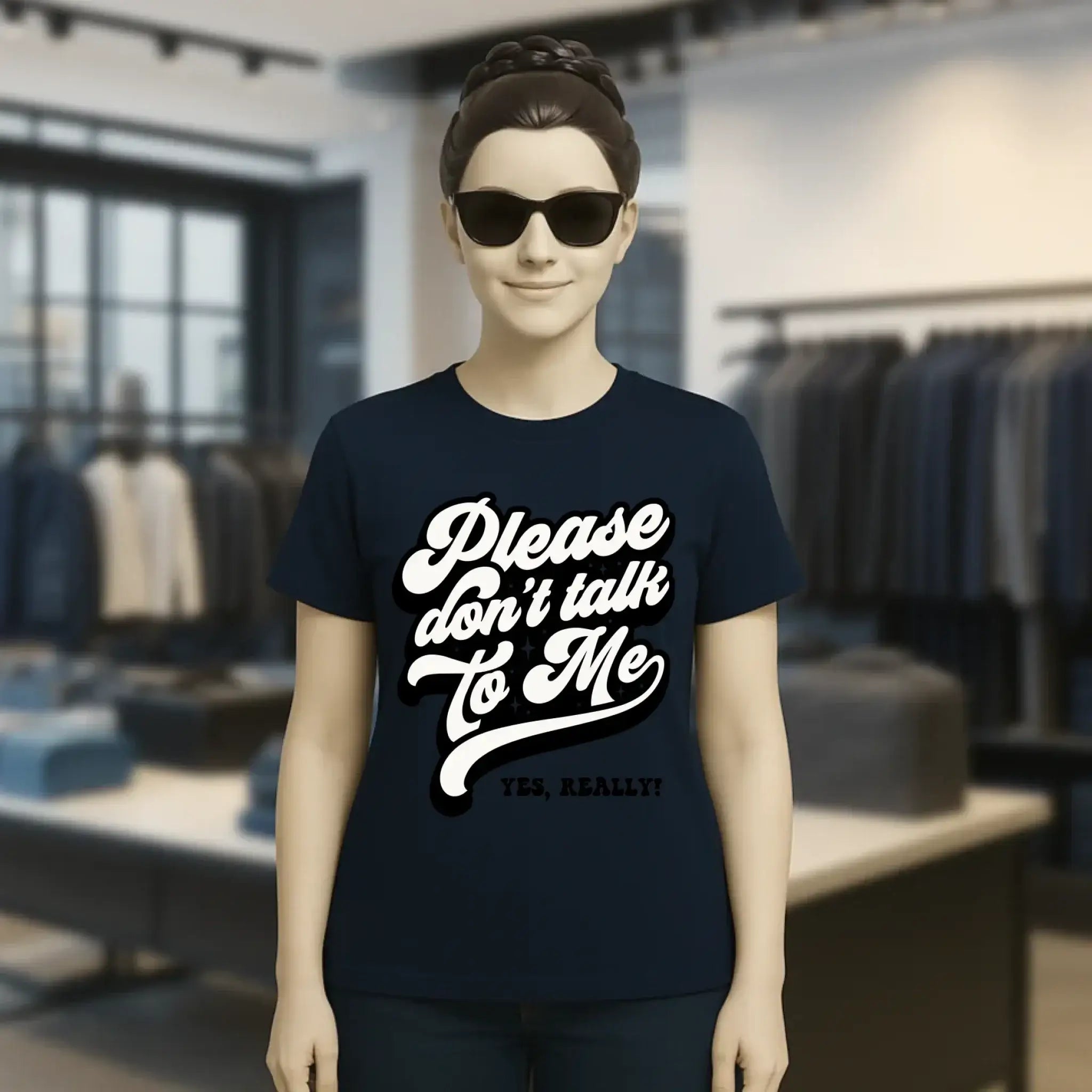 Don´t talk to me • Ladies Premium T-Shirt XS-2XL aus Bio-Baumwolle für Damen • Exklusivdesign • personalisiert