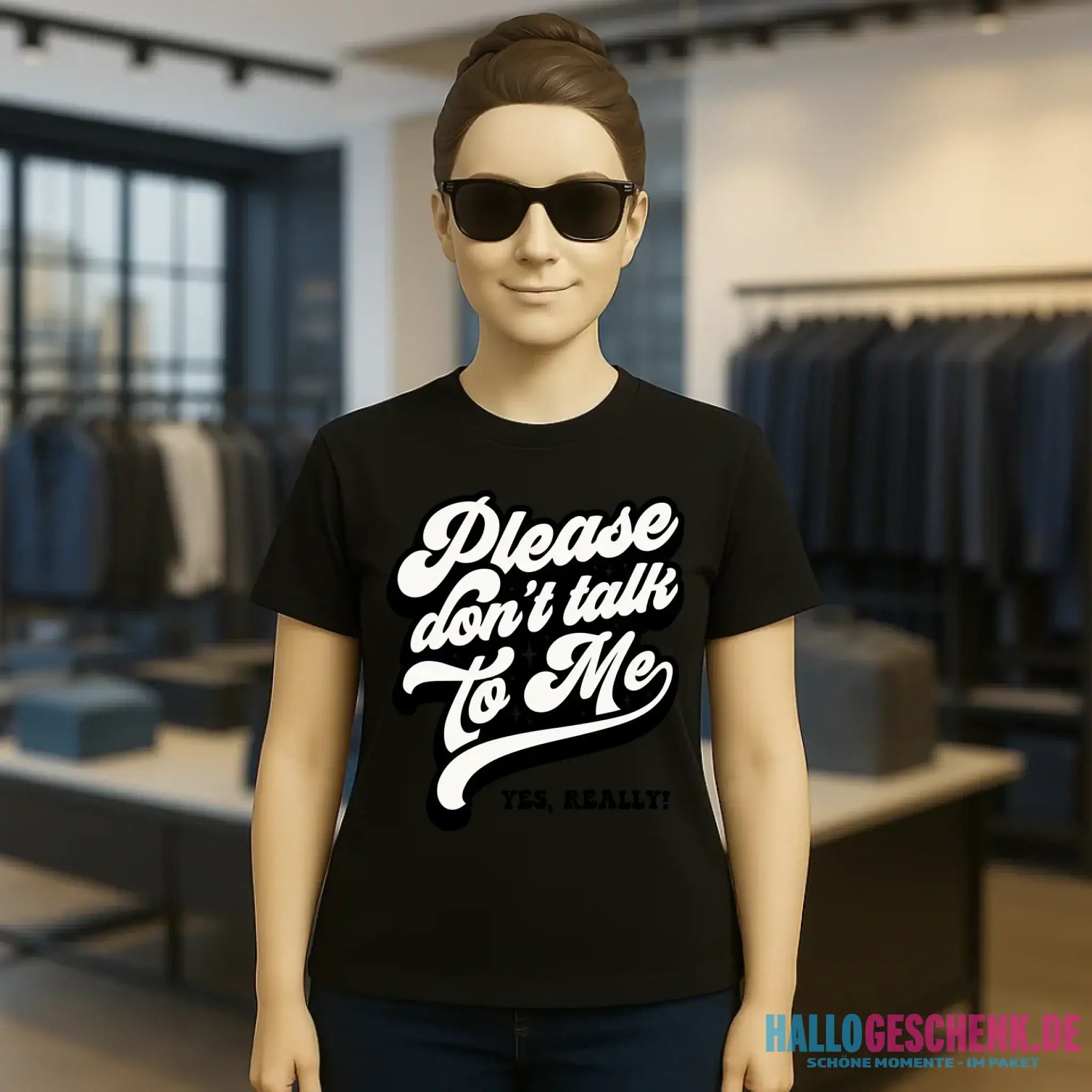 Don´t talk to me • Ladies Premium T-Shirt XS-2XL aus Bio-Baumwolle für Damen • Exklusivdesign • personalisiert