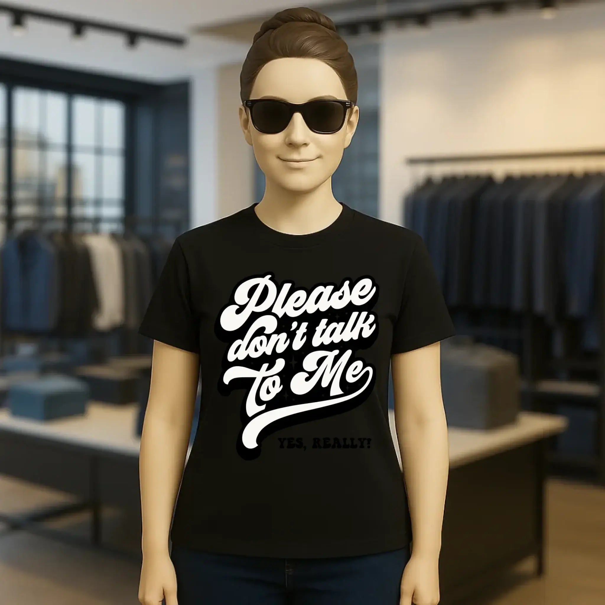 Don´t talk to me • Ladies Premium T-Shirt XS-2XL aus Bio-Baumwolle für Damen • Exklusivdesign • personalisiert