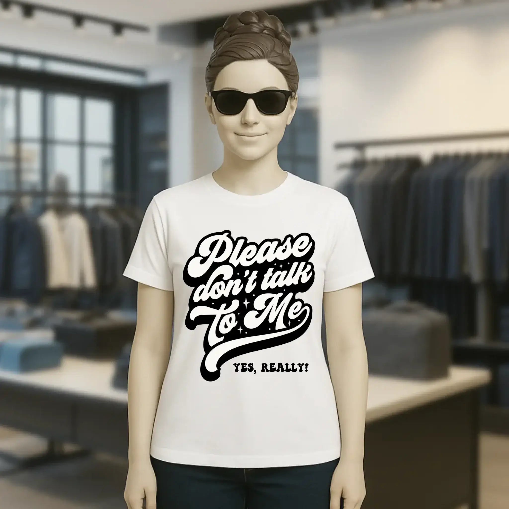 Don´t talk to me • Ladies Premium T-Shirt XS-2XL aus Bio-Baumwolle für Damen • Exklusivdesign • personalisiert