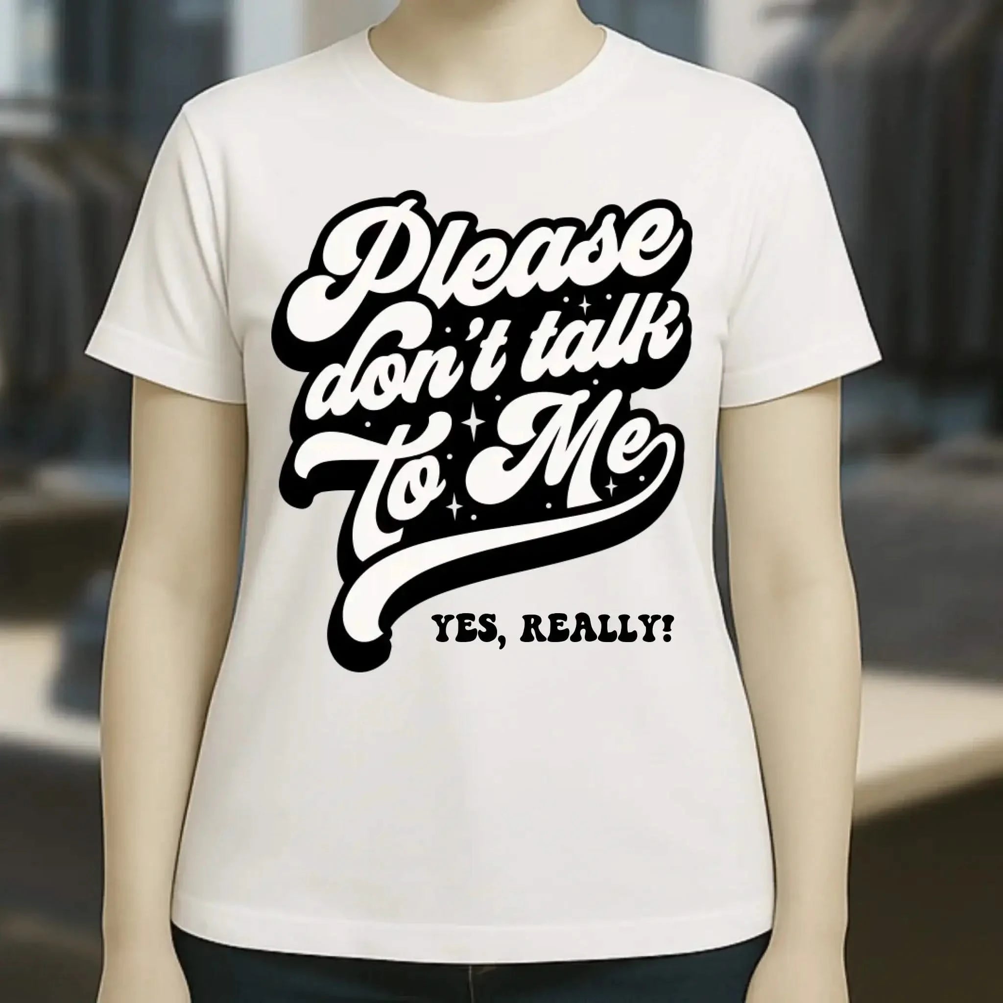 Don´t talk to me • Ladies Premium T-Shirt XS-2XL aus Bio-Baumwolle für Damen • Exklusivdesign • personalisiert