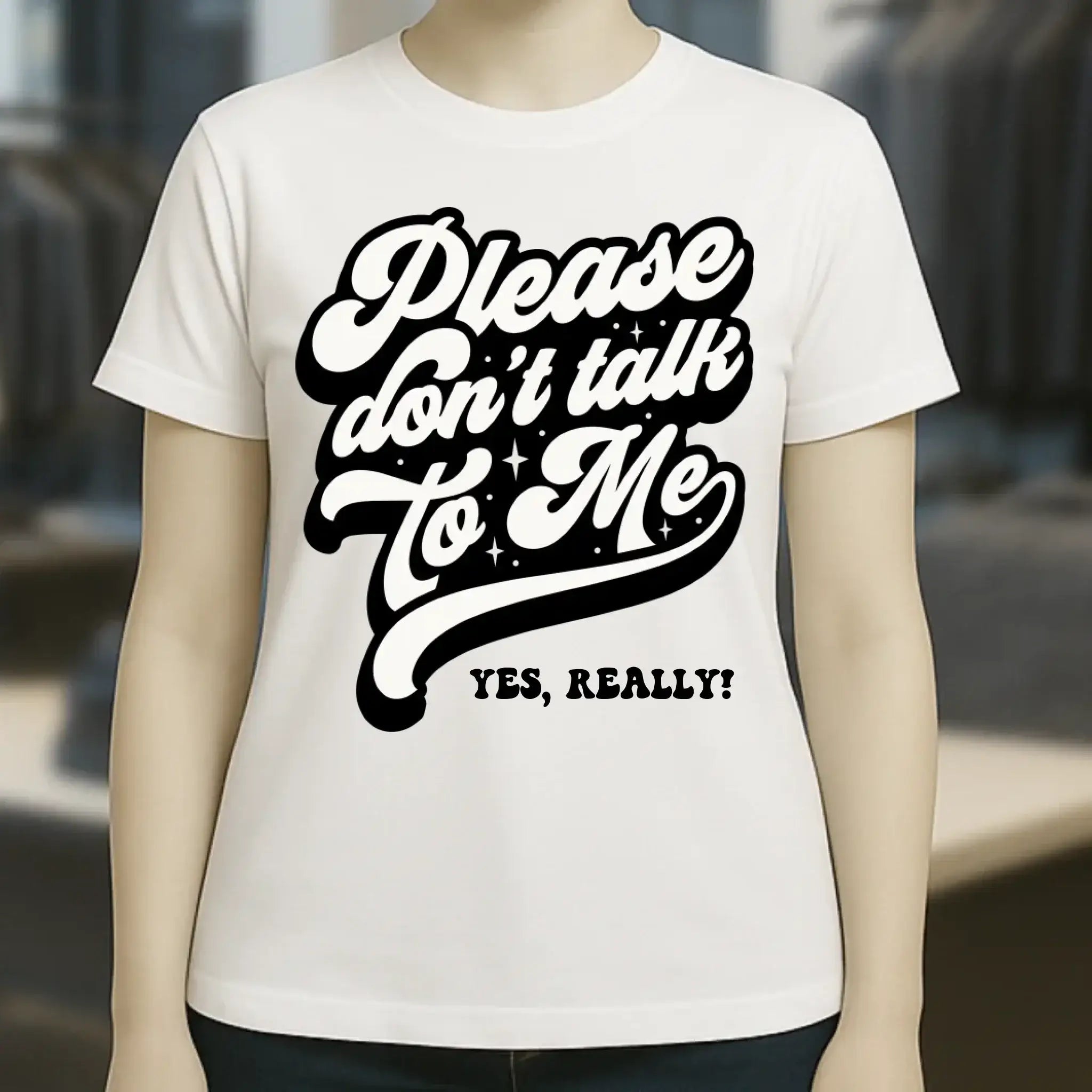 Don´t talk to me • Ladies Premium T-Shirt XS-2XL aus Bio-Baumwolle für Damen • Exklusivdesign • personalisiert