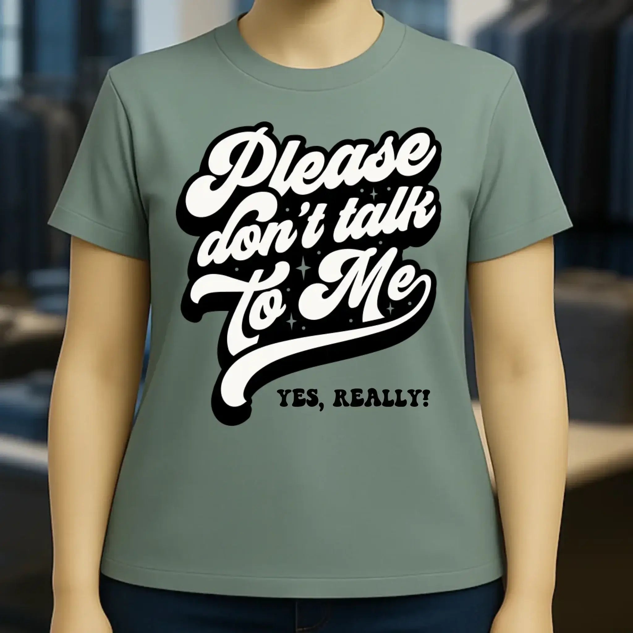 Don´t talk to me • Ladies Premium T-Shirt XS-2XL aus Bio-Baumwolle für Damen • Exklusivdesign • personalisiert
