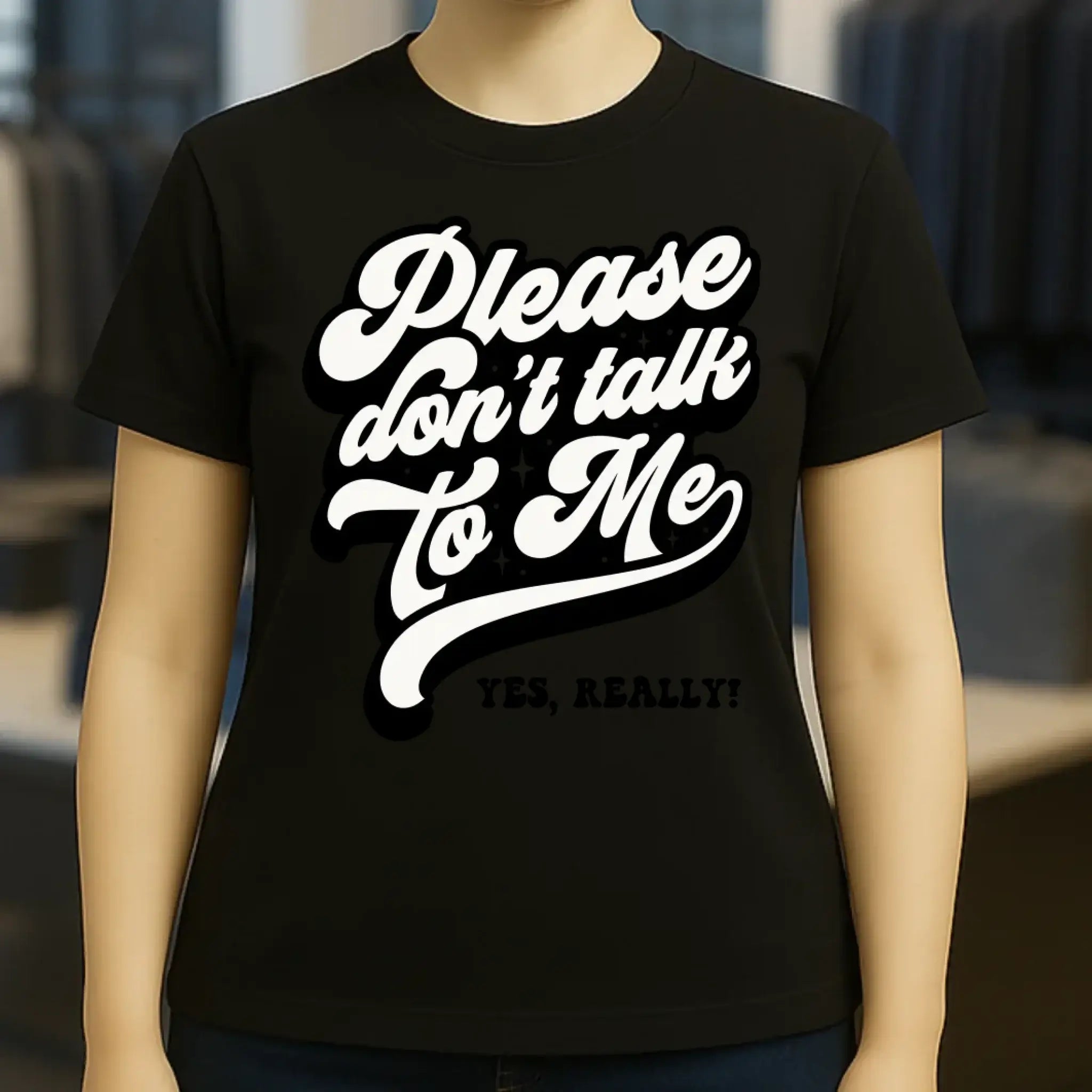 Don´t talk to me • Ladies Premium T-Shirt XS-2XL aus Bio-Baumwolle für Damen • Exklusivdesign • personalisiert