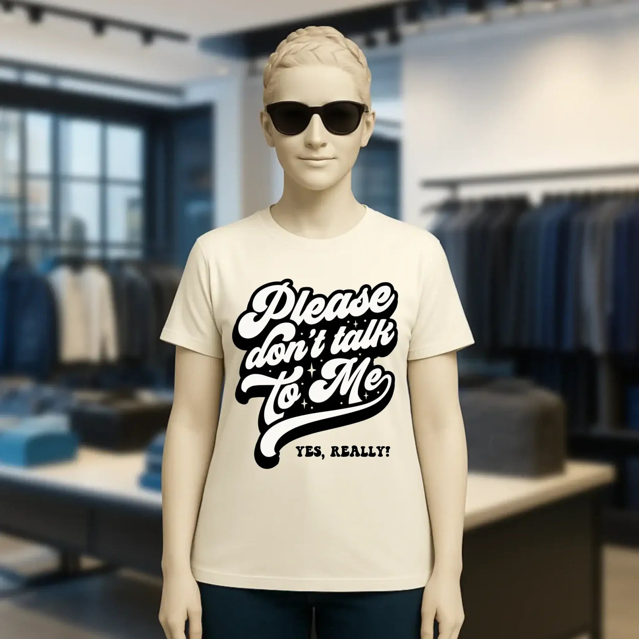 Don´t talk to me • Ladies Premium T-Shirt XS-2XL aus Bio-Baumwolle für Damen • Exklusivdesign • personalisiert