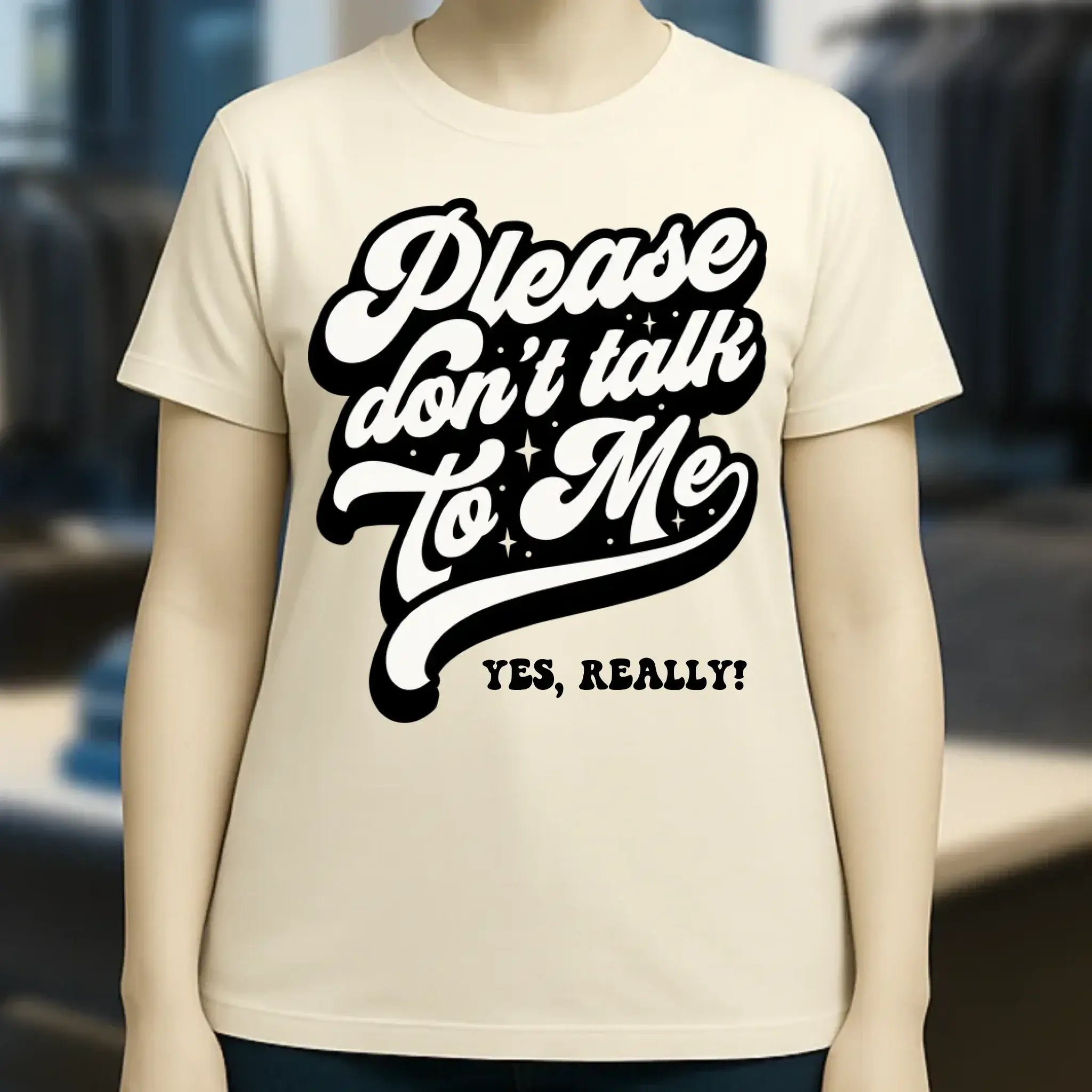 Don´t talk to me • Ladies Premium T-Shirt XS-2XL aus Bio-Baumwolle für Damen • Exklusivdesign • personalisiert