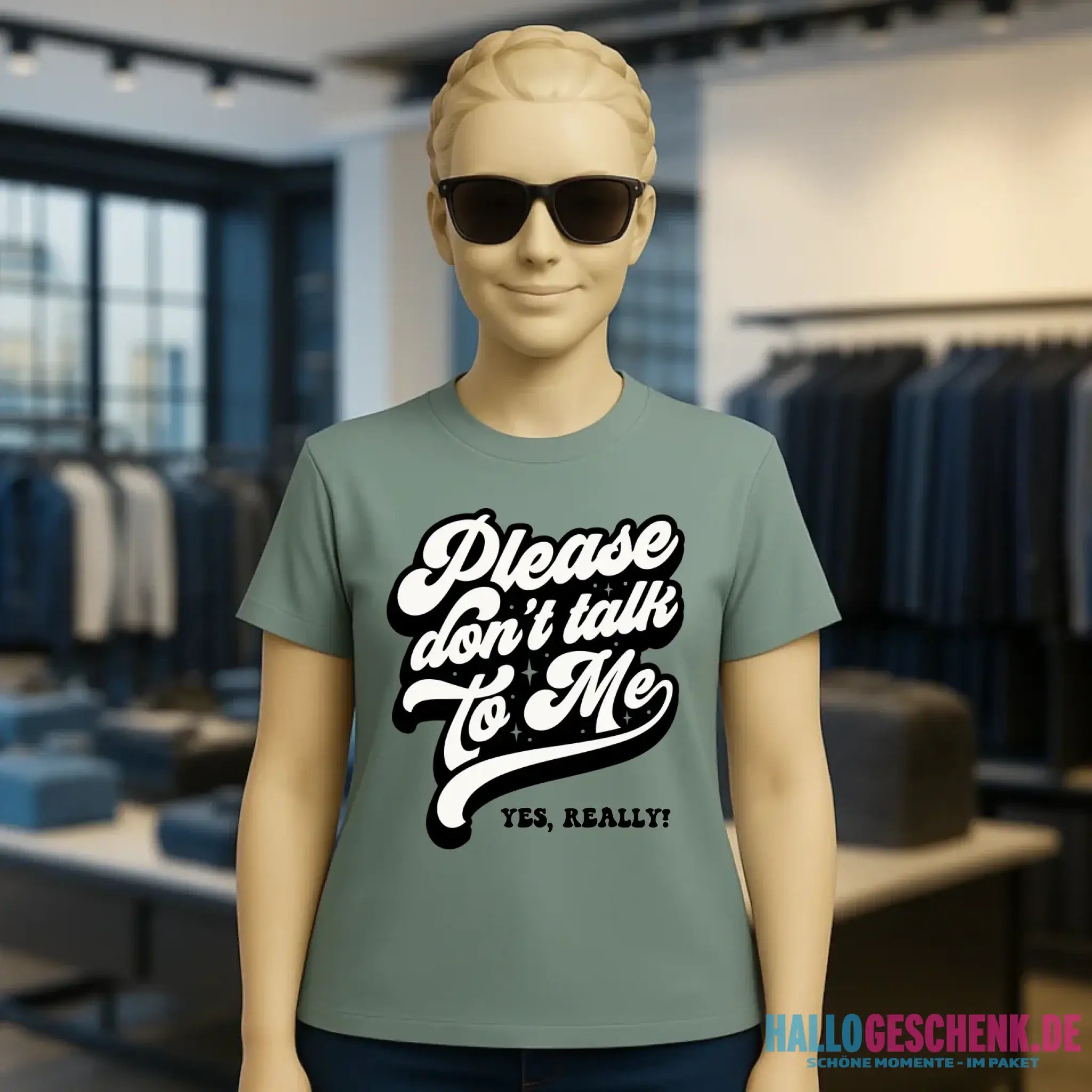 Don´t talk to me • Ladies Premium T-Shirt XS-2XL aus Bio-Baumwolle für Damen • Exklusivdesign • personalisiert