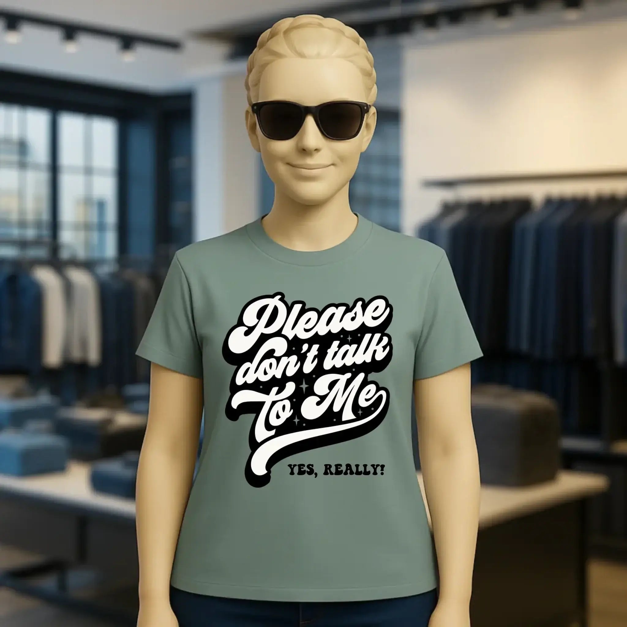 Don´t talk to me • Ladies Premium T-Shirt XS-2XL aus Bio-Baumwolle für Damen • Exklusivdesign • personalisiert