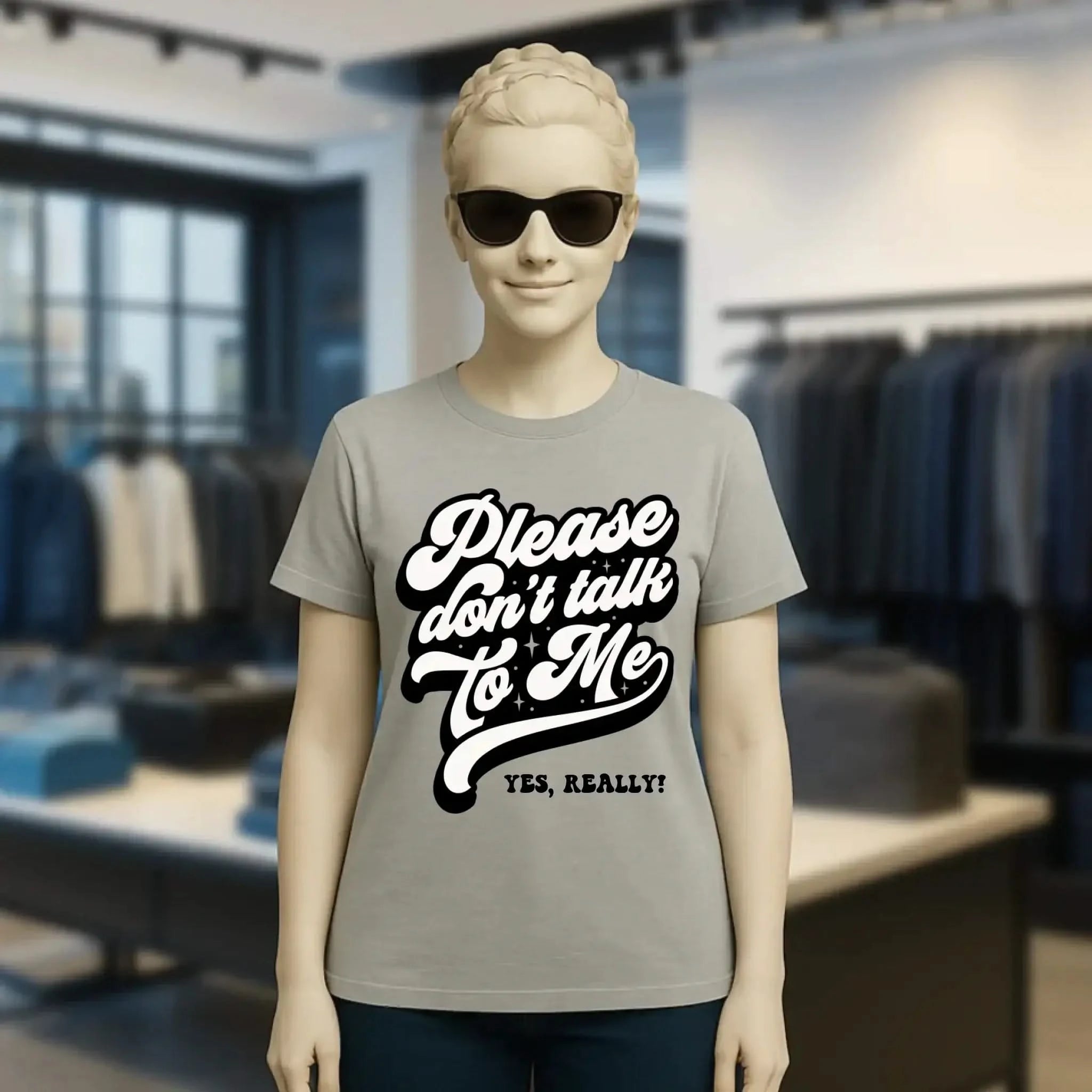 Don´t talk to me • Ladies Premium T-Shirt XS-2XL aus Bio-Baumwolle für Damen • Exklusivdesign • personalisiert