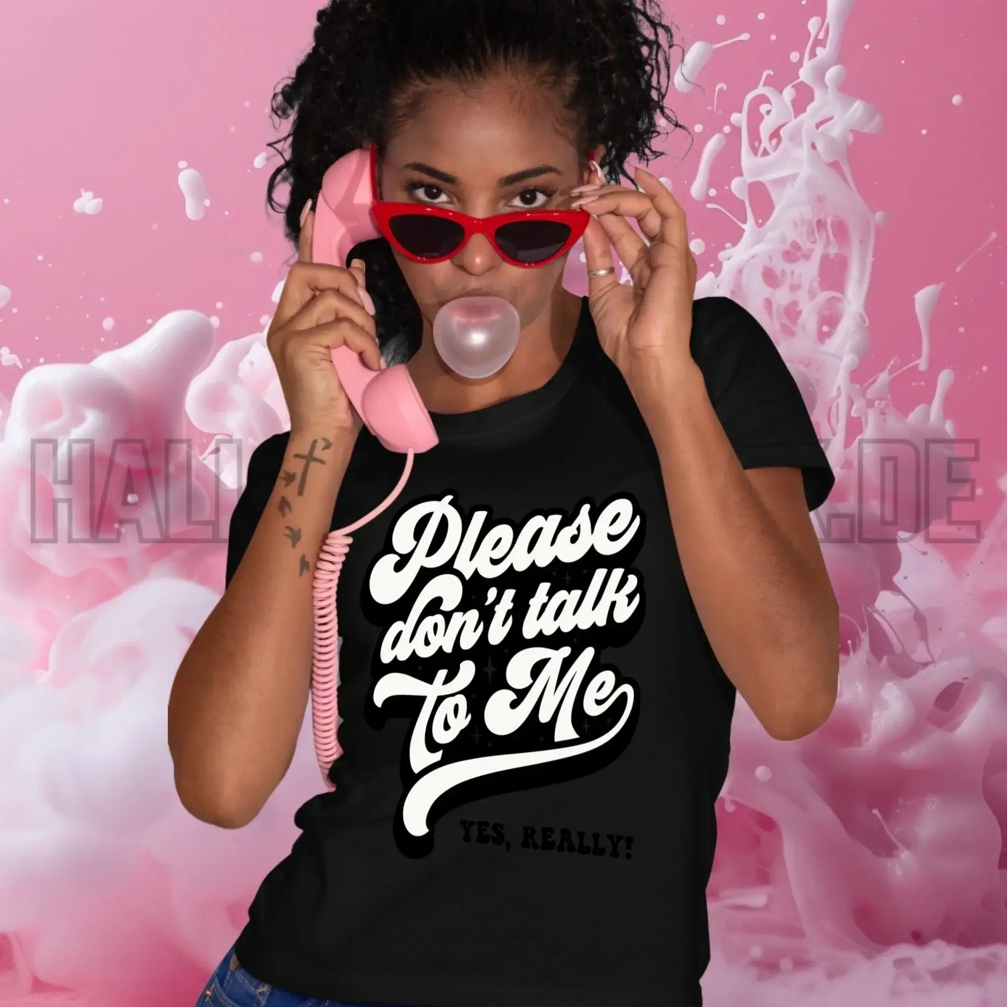 Don´t talk to me • Ladies Premium T-Shirt XS-2XL aus Bio-Baumwolle für Damen • Exklusivdesign • personalisiert
