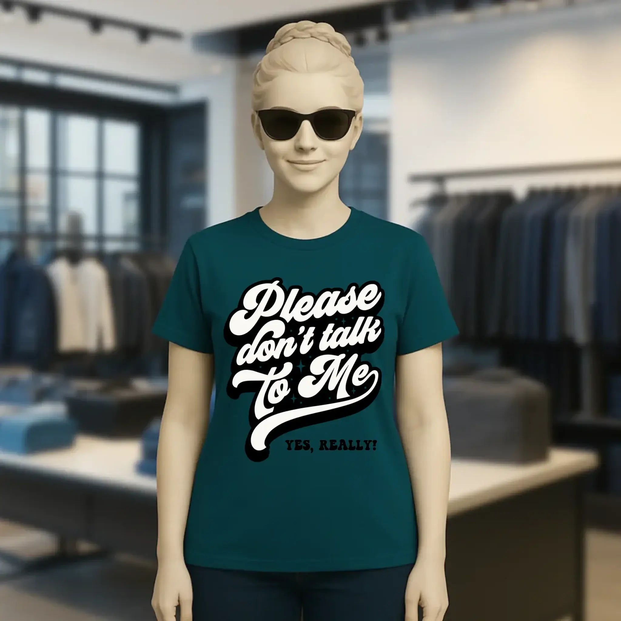 Don´t talk to me • Ladies Premium T-Shirt XS-2XL aus Bio-Baumwolle für Damen • Exklusivdesign • personalisiert