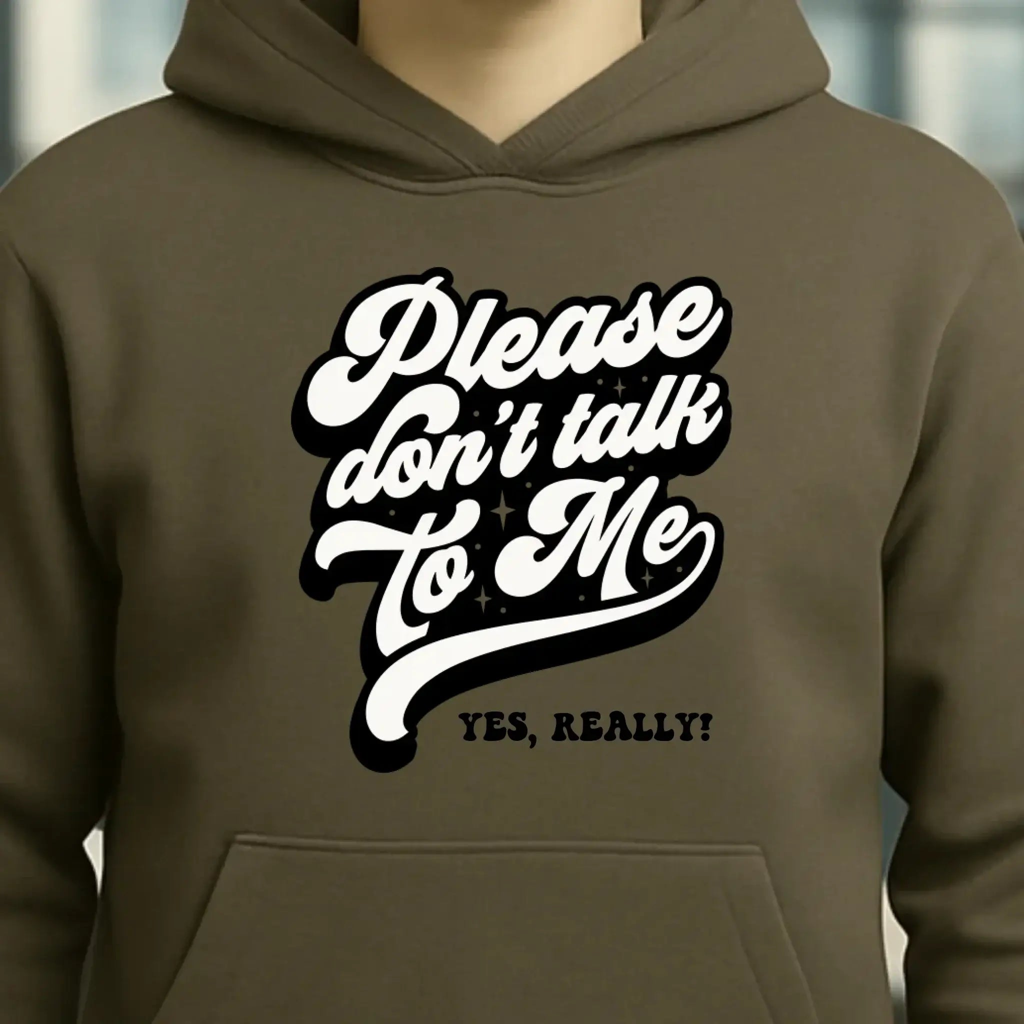 Don´t talk to me • Unisex Premium Hoodie XS-5XL aus Bio-Baumwolle für Damen & Herren • Exklusivdesign • personalisiert